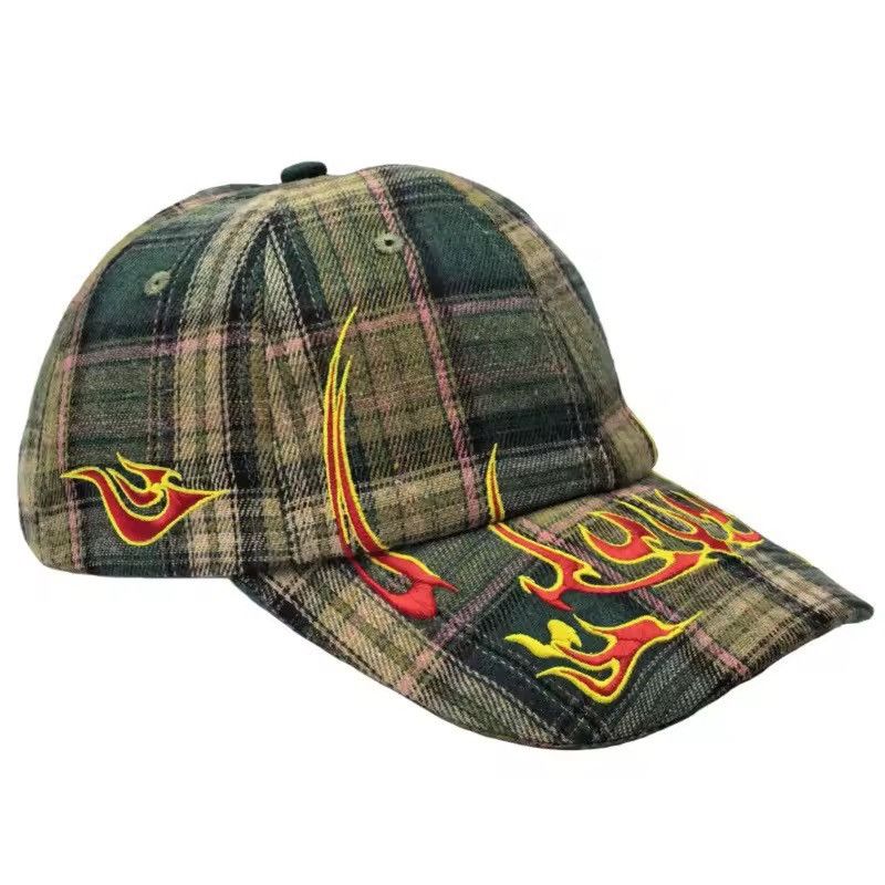 Other Vintage Retro Style Checked Baseball Cap Hat Size ONE SIZE - 4 Thumbnail