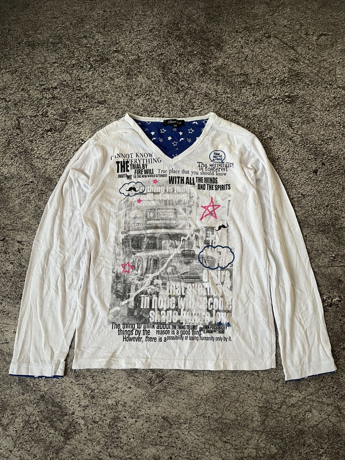 Japanese Brand Y2K Time Step doble layer Ifsixwasnine longsleeve Size US M / EU 48-50 / 2 - 1 Thumbnail