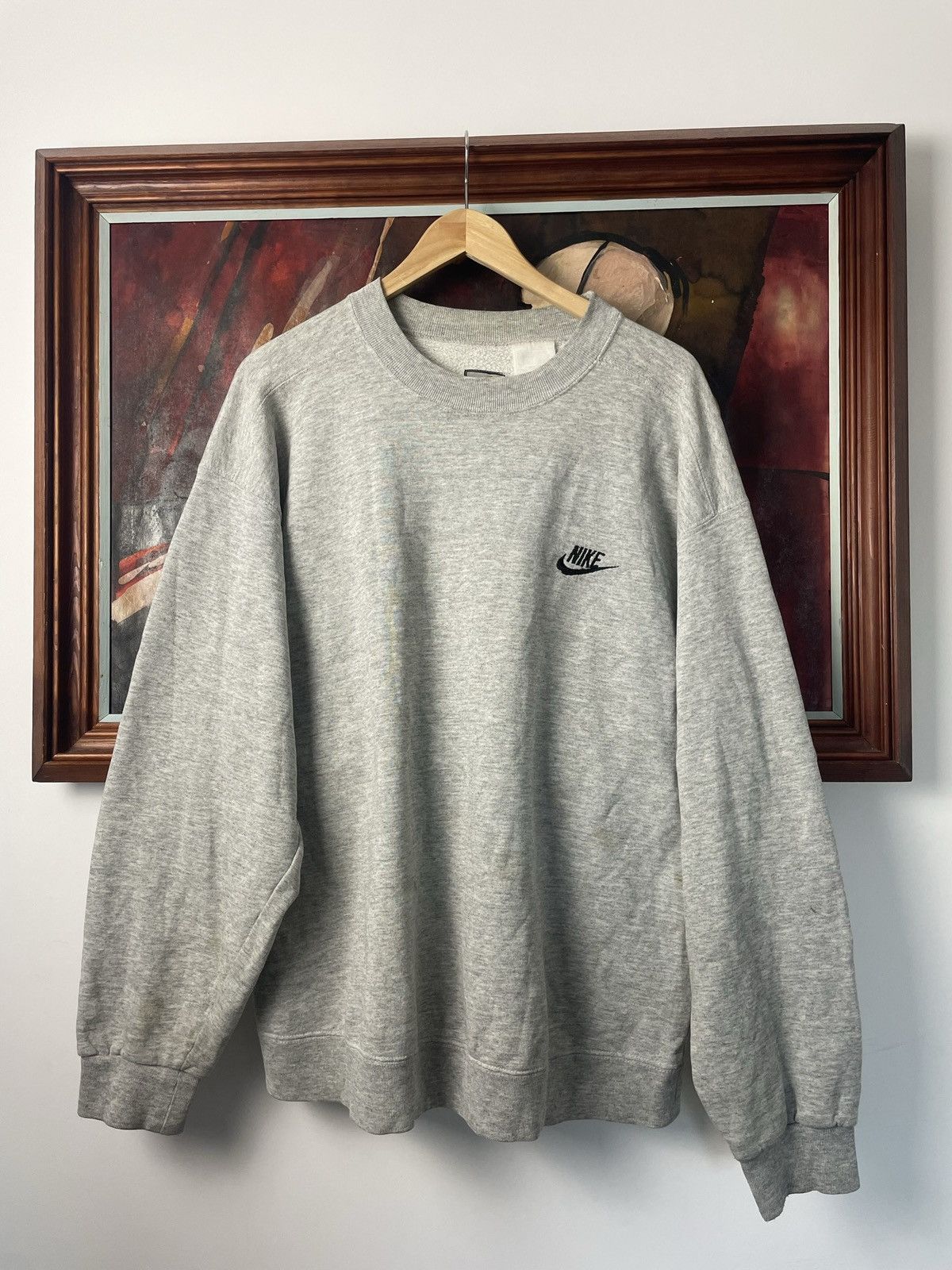 Nike Nike Vintage Mini Logo Boxy Sweatshirt Crewneck Swoosh Rare Size US L / EU 52-54 / 3 - 1 Thumbnail