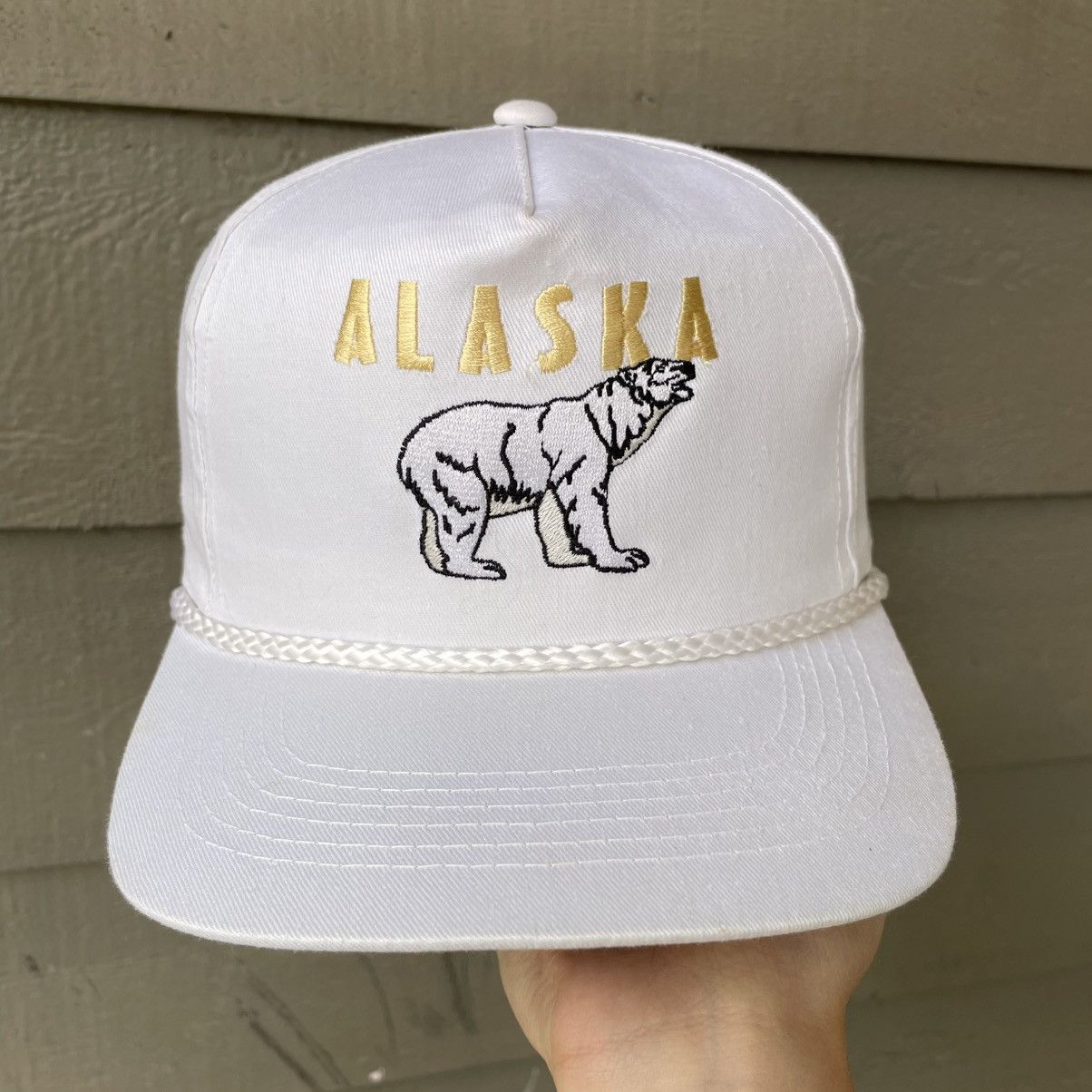 Other Vintage 90s Alaska Polar Bear Snapback Hat White Size ONE SIZE - 1 Thumbnail