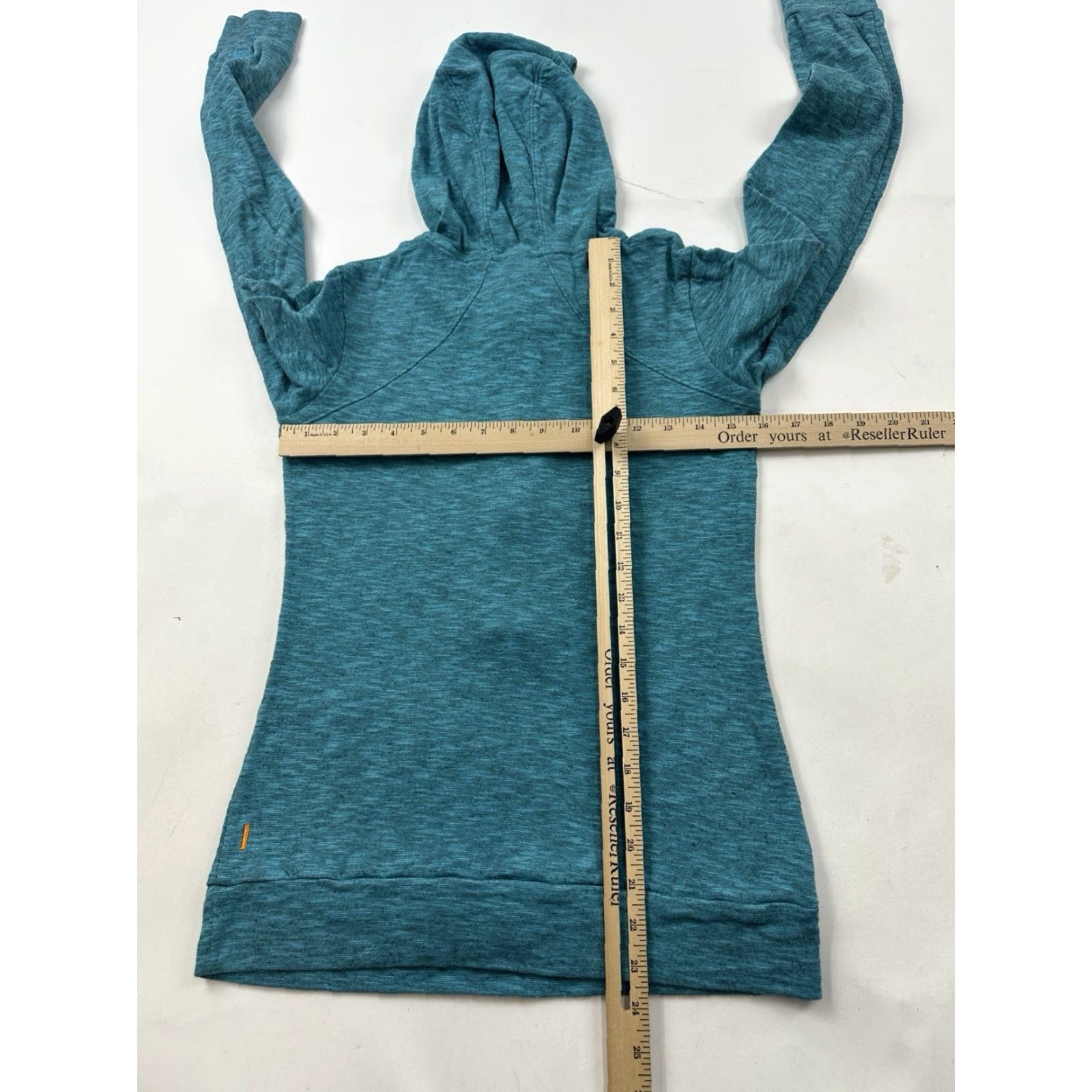 Vintage Lucy Hoodie Sweatshirt Womens XS Green 1/2 Zip Pullover Thumb Holes Hoodie Pullover 1/2 Zip Green Womens XS Thumb Holes Lucy Hoodie Sweatshirt Size XS / US 0-2 / IT 36-38 - 6 Thumbnail