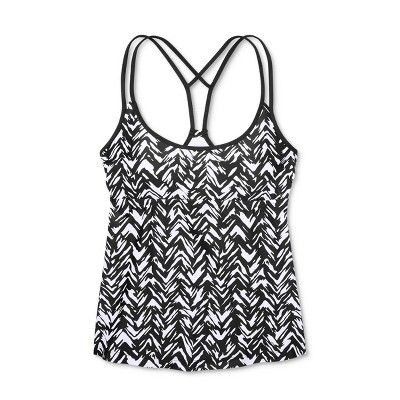 Other Kona Sol Women's Racerback Tankini Top - Black/White Medium Size ONE SIZE - 1 Thumbnail