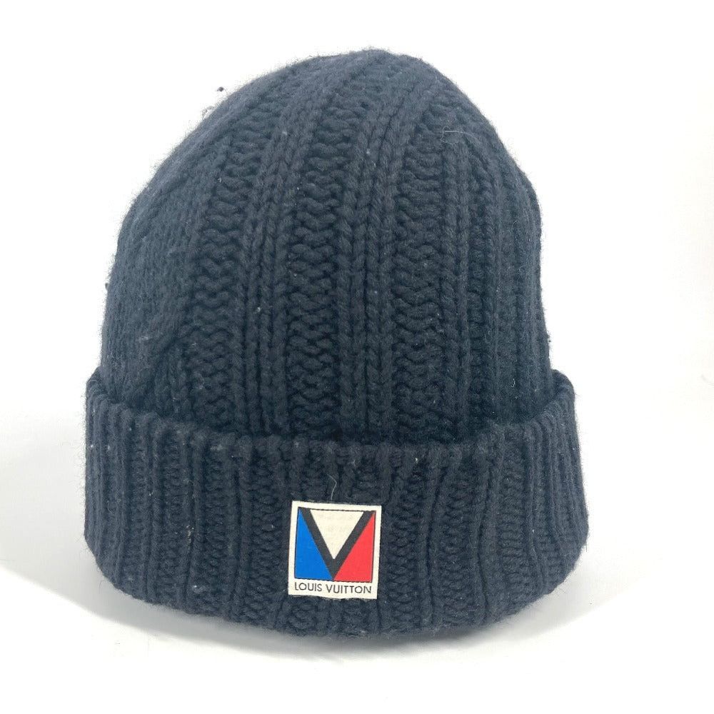 Louis Vuitton Louis Vuitton M75377 Lv Logo Beanie Chapeau Knitted Hat Knit Cap Wool Unisex Black Size ONE SIZE - 1 Thumbnail