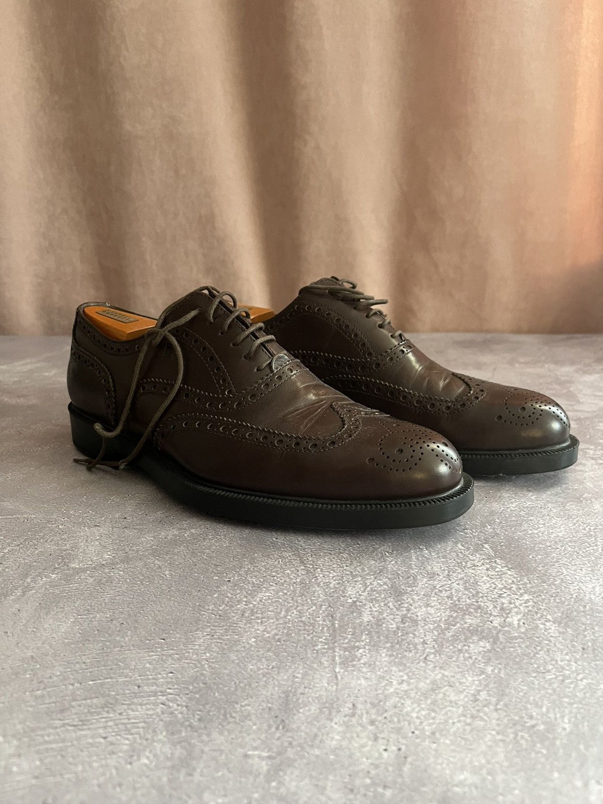 Fratelli Rossetti Fratelli Rossetti Mens Brown Leather Low Top Shoes Size 7 Size US 7 / EU 40 - 2 Thumbnail
