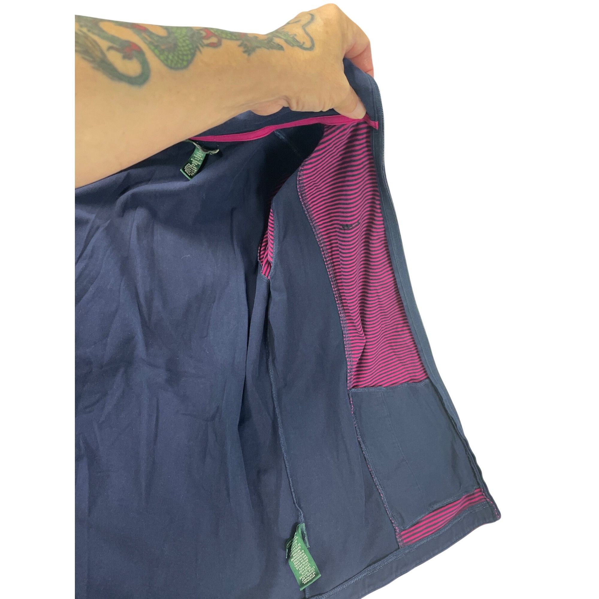 Lauren Ralph Lauren Lauren Ralph Lauren Active Womens Pink Blue Striped Full-zip Size XL / US 12-14 / IT 48-50 - 13 Thumbnail