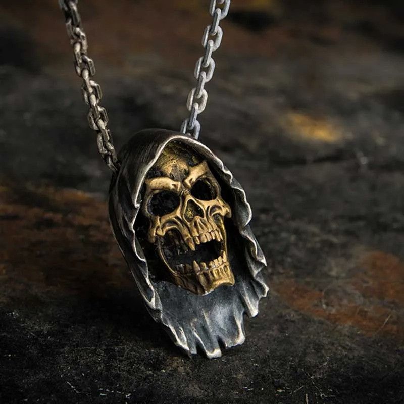 Jewelry Gold Skull Pendant Necklace 2025 Size ONE SIZE - 1 Thumbnail