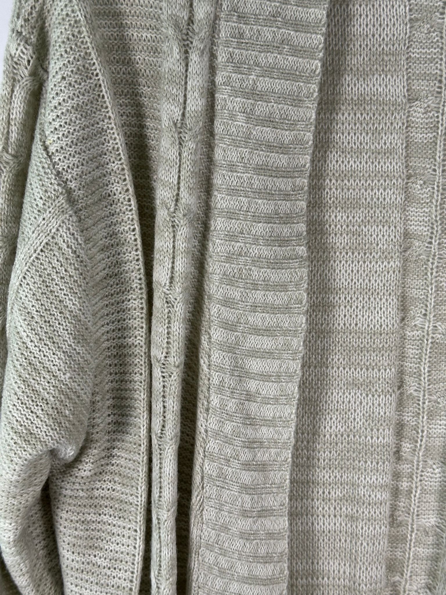 Other Evelyn Taylor Cardigan Womens 1X Open Front Cable Knit Long Size XL / US 12-14 / IT 48-50 - 2 Thumbnail