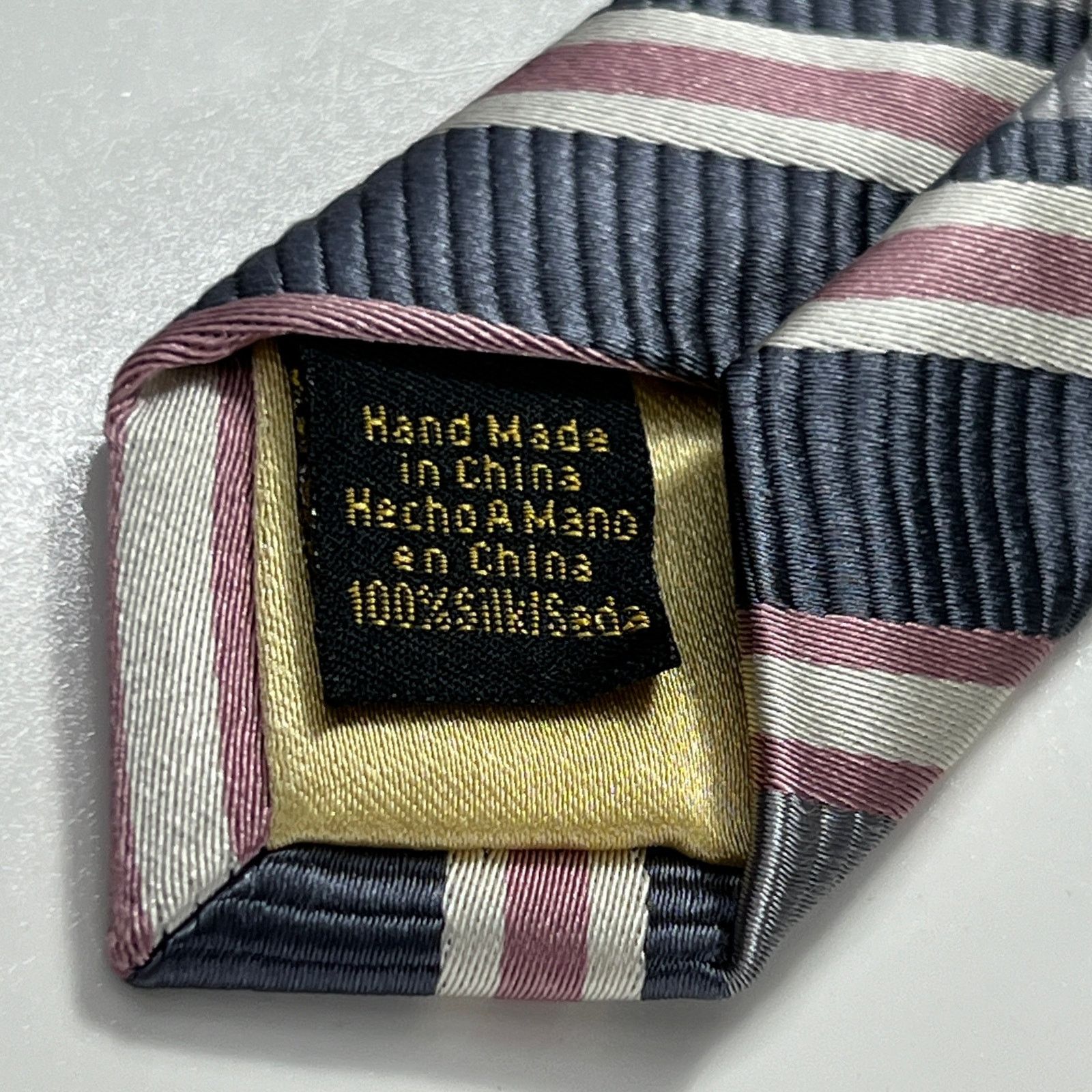 Donald Trump Donald Trump Signature Men Necktie Grey Striped Silk Tie Size ONE SIZE - 7 Thumbnail