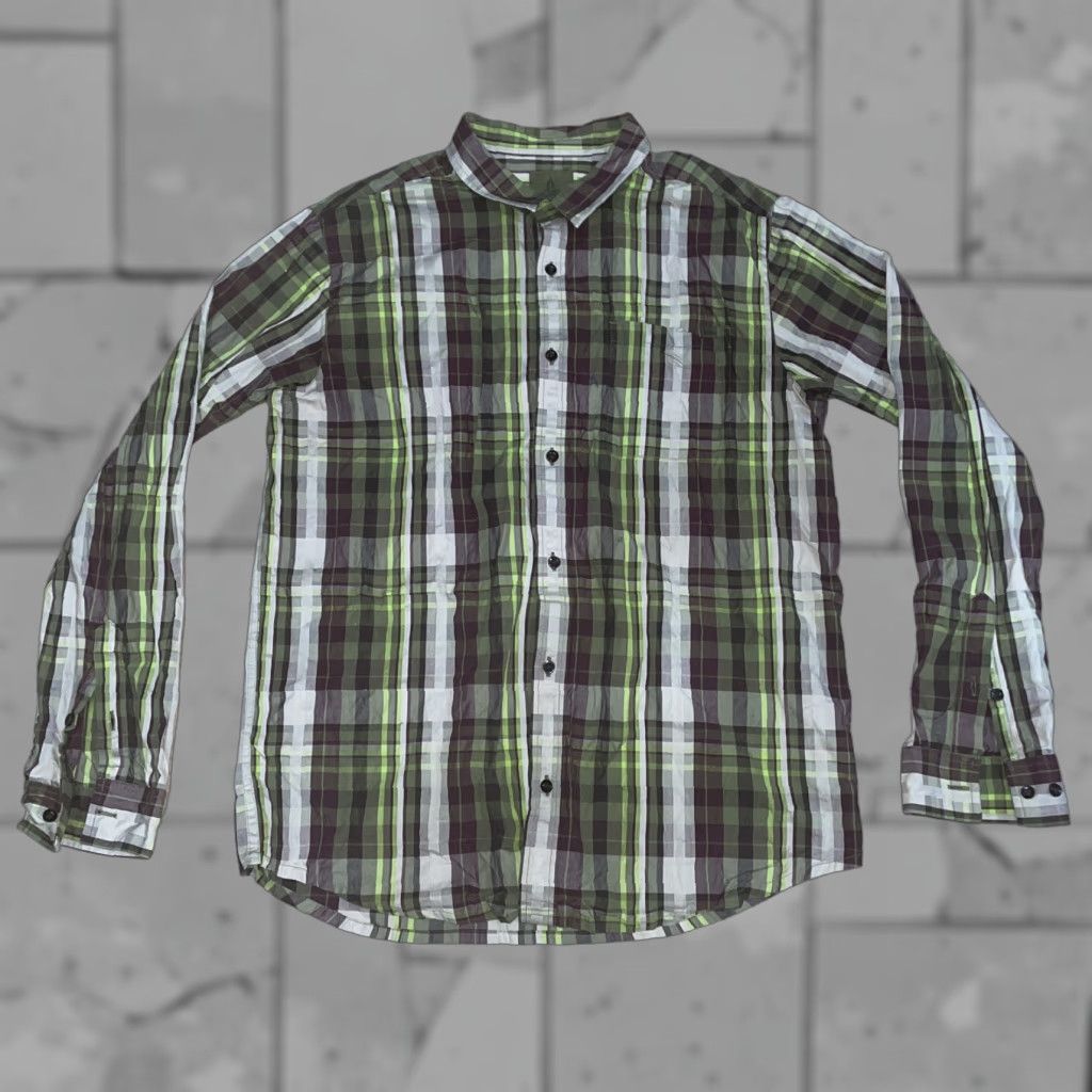 Prana VINTAGE prAna Men’s Long Sleeve Button-Down Plaid Hiking Shirt Size Large Green Size US L / EU 52-54 / 3 - 1 Thumbnail