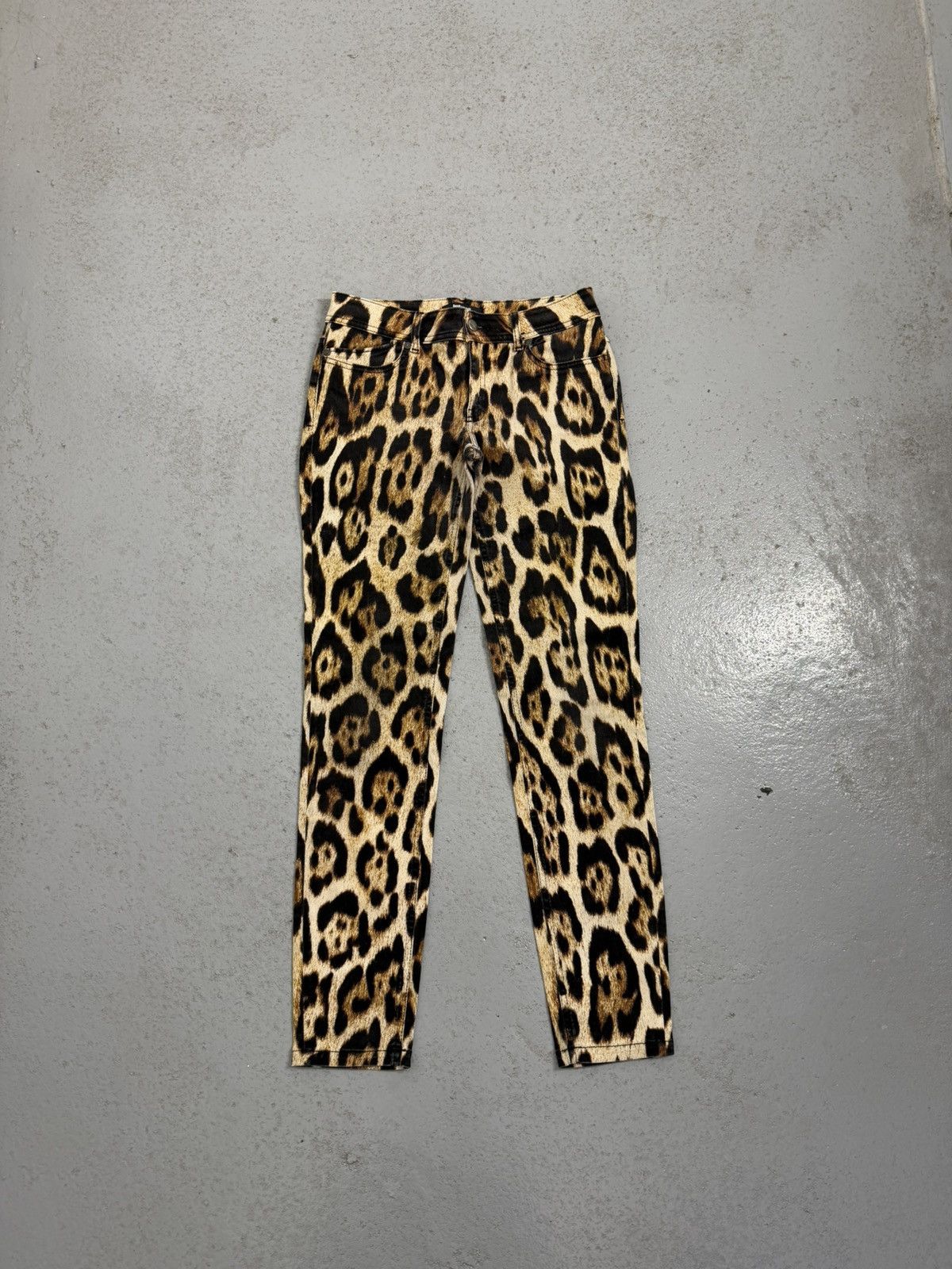 Just Cavalli Just Cavalli Leopard Overprinted Jeans Size 27" / US 4 / IT 40 - 1 Thumbnail
