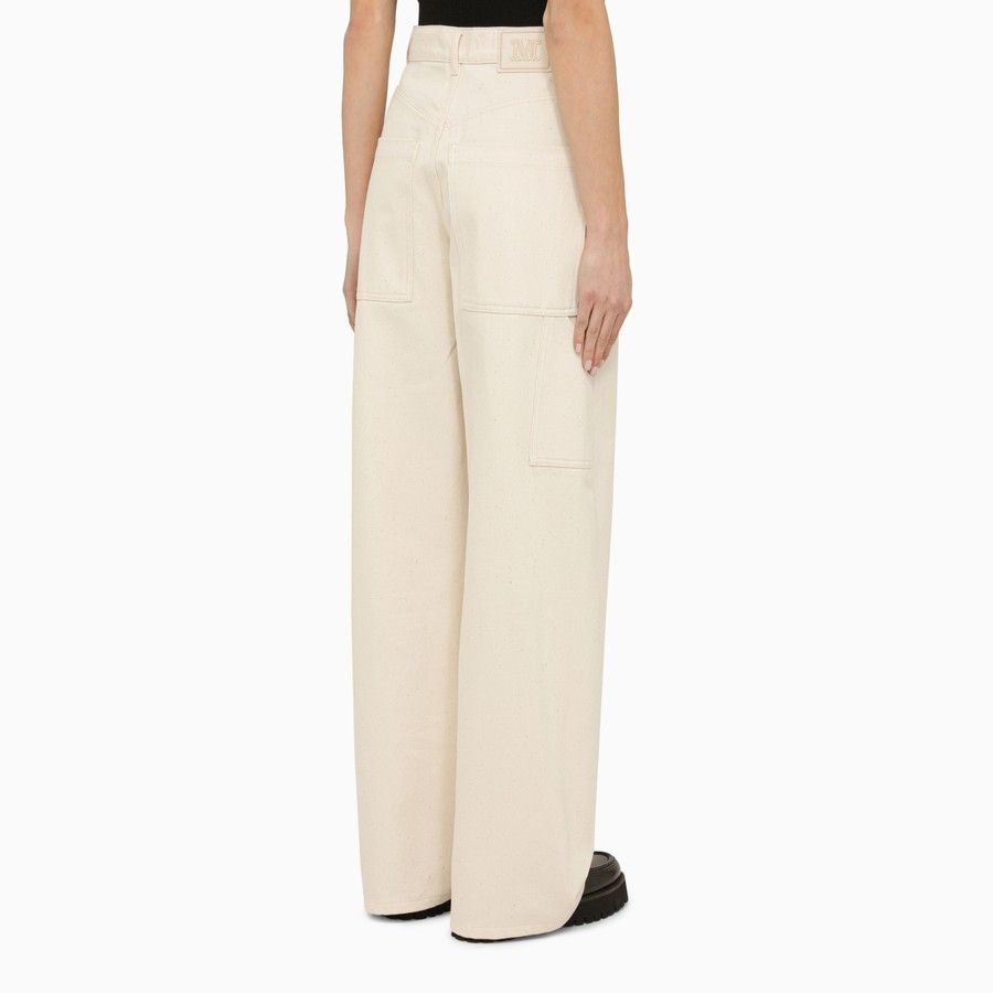 Max Mara o1d2blof0824 Trousers in Ivory Size 30" / US 8 / IT 44 - 4 Thumbnail