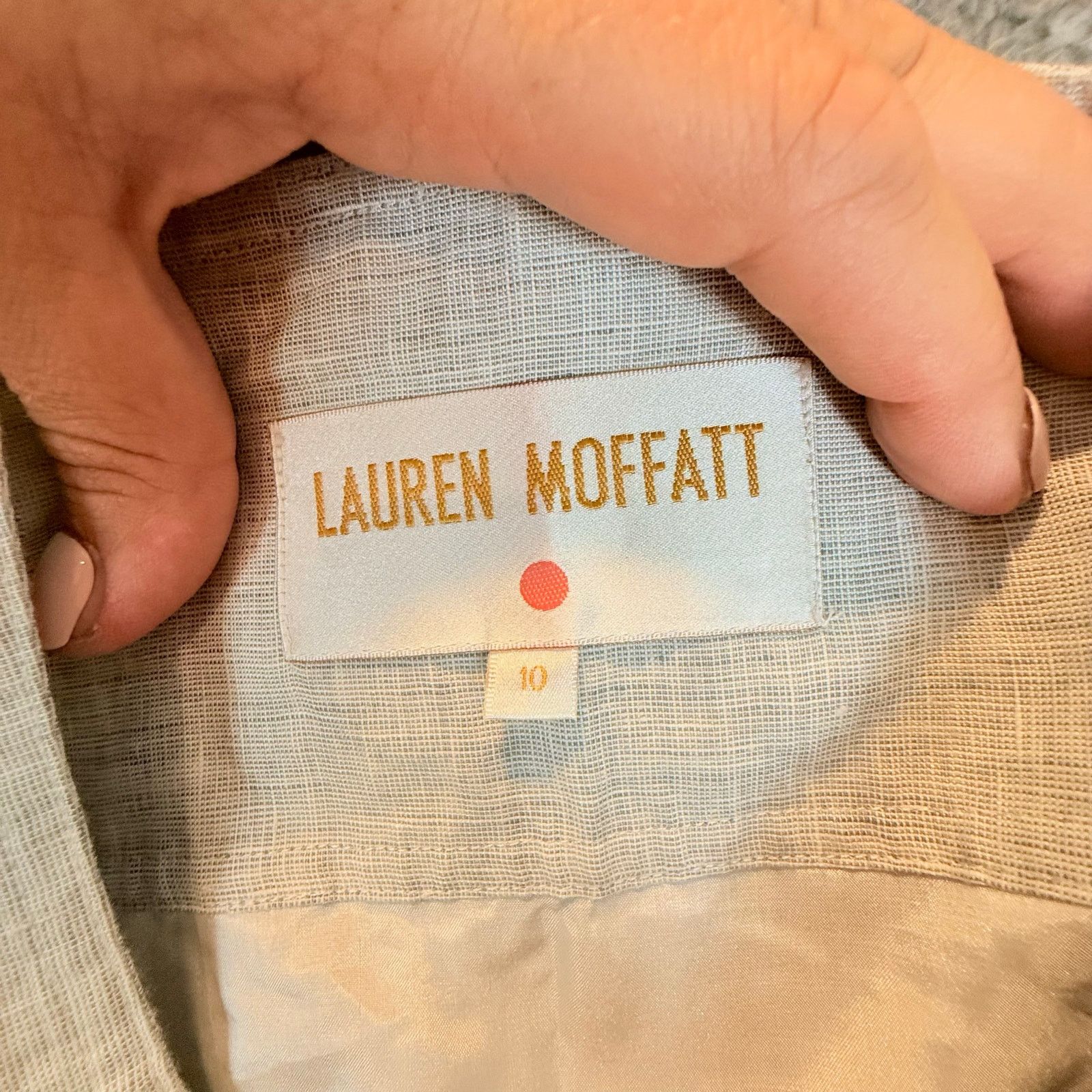 Anthropologie Lauren Moffatt Linen Button Wrap Skirt 10 Anthropologie Size 32" / US 10 / IT 46 - 6 Thumbnail