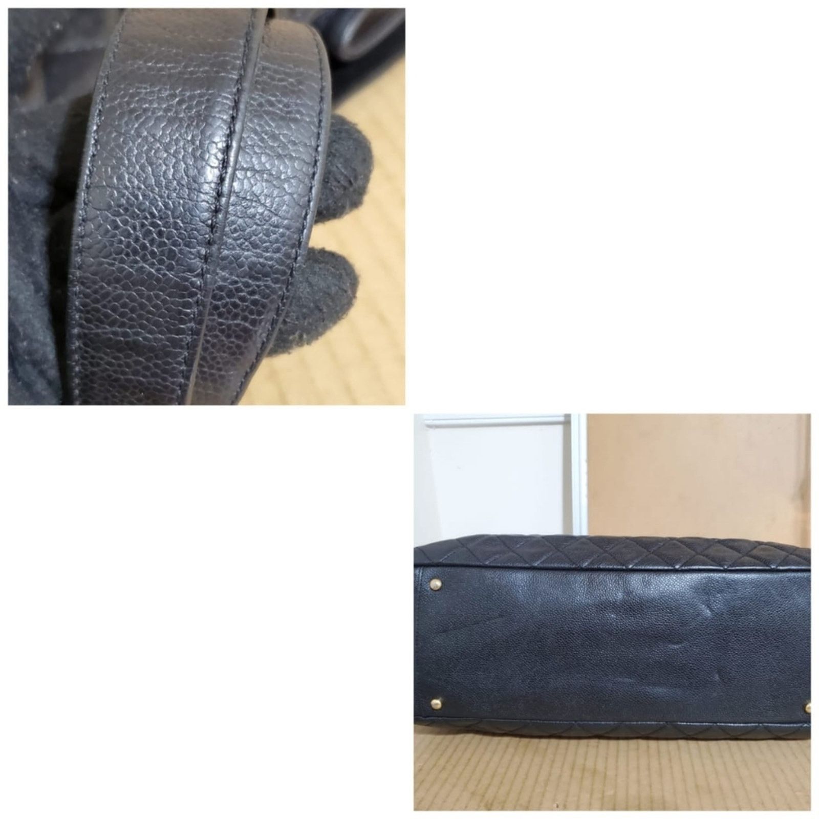 Chanel Auth CHANEL Caviar Quilted XL Grand Shopping Tote GST Black Size ONE SIZE - 6 Thumbnail