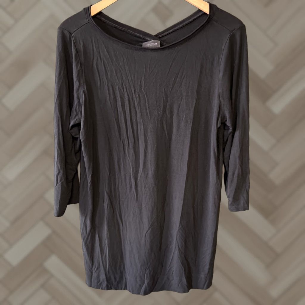 J. Jill J Jill Black Dress Tunic M Stretch Wearever 3/4 Sleeve Womens Size M / US 6-8 / IT 42-44 - 1 Thumbnail