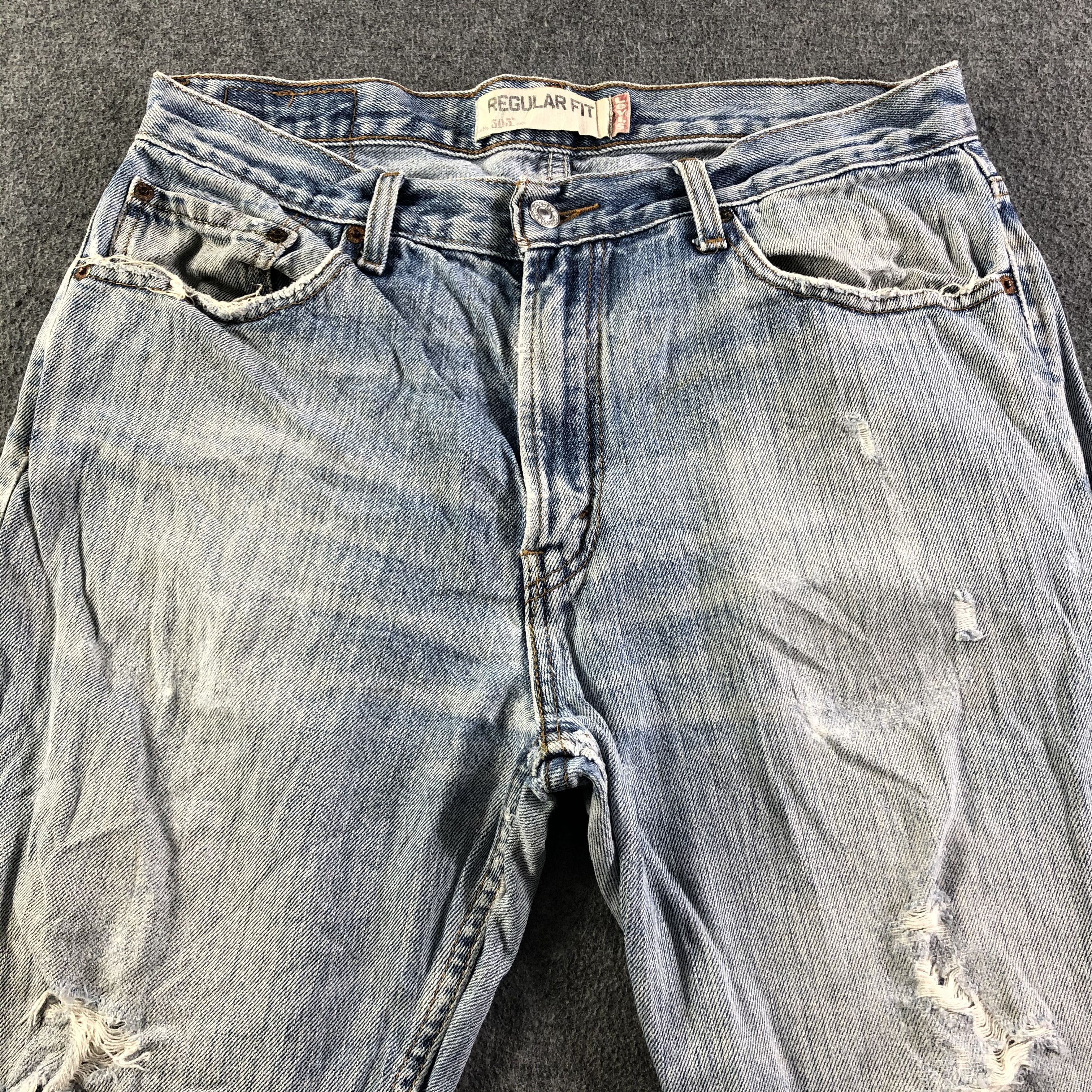 Levi's Vintage Light Wash Levis 505 Jeans-J3200 Size US 34 / EU 50 - 3 Thumbnail