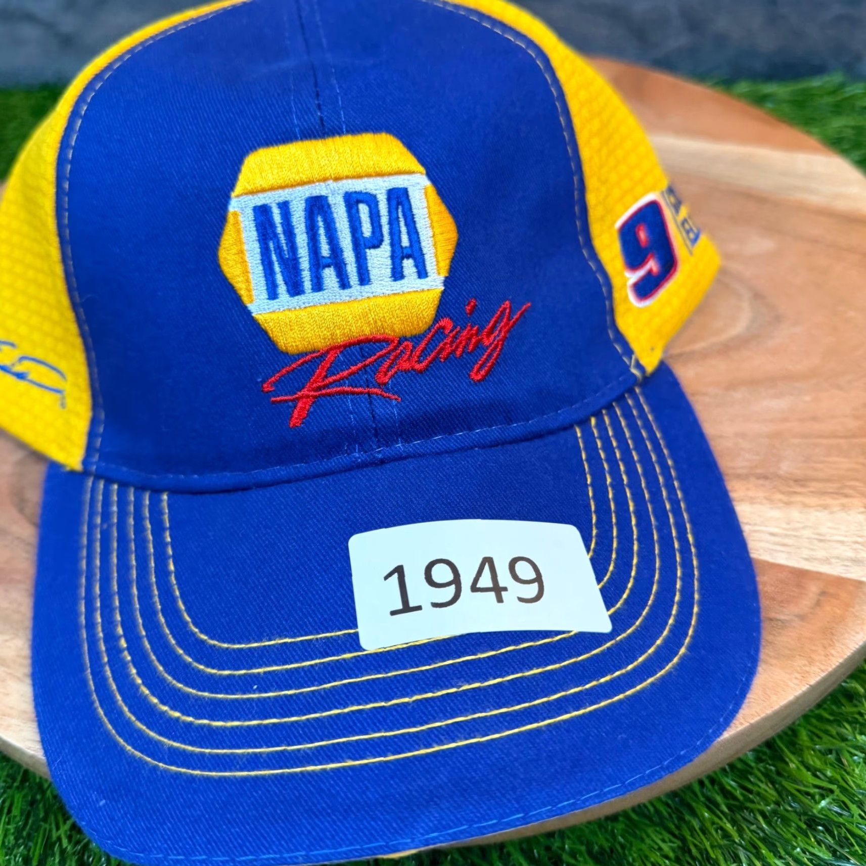 NASCAR NASCAR Hat Baseball Cap Mens Chase Elliott 9 NAPA Racing Blue Yellow Adjustable Twill Hook and Loop Multicolor Size ONE SIZE - 6 Thumbnail