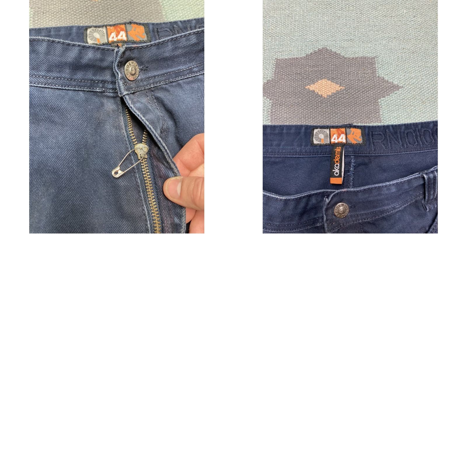 Akademiks VINTAGE Akademiks Jeans Baggy Wide-Leg Grunge Distressed Faded 44x29 Mens Jeans Wide-Leg Grunge 90s Skater Blue Size US 44 / EU 60 - 9 Thumbnail