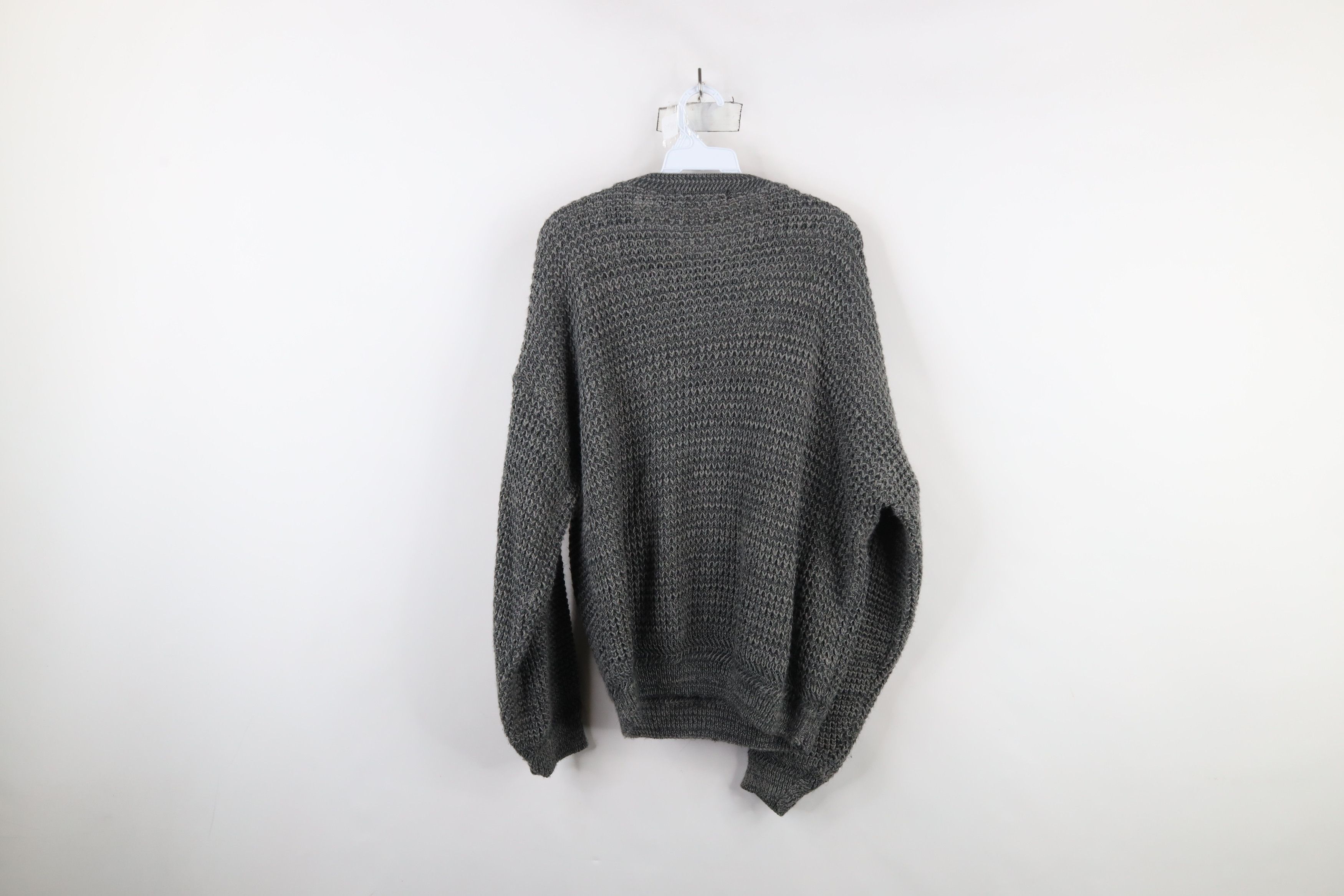Vintage Vintage 90s Streetwear Chunky Crewneck Sweater Gray USA Size US L / EU 52-54 / 3 - 6 Thumbnail