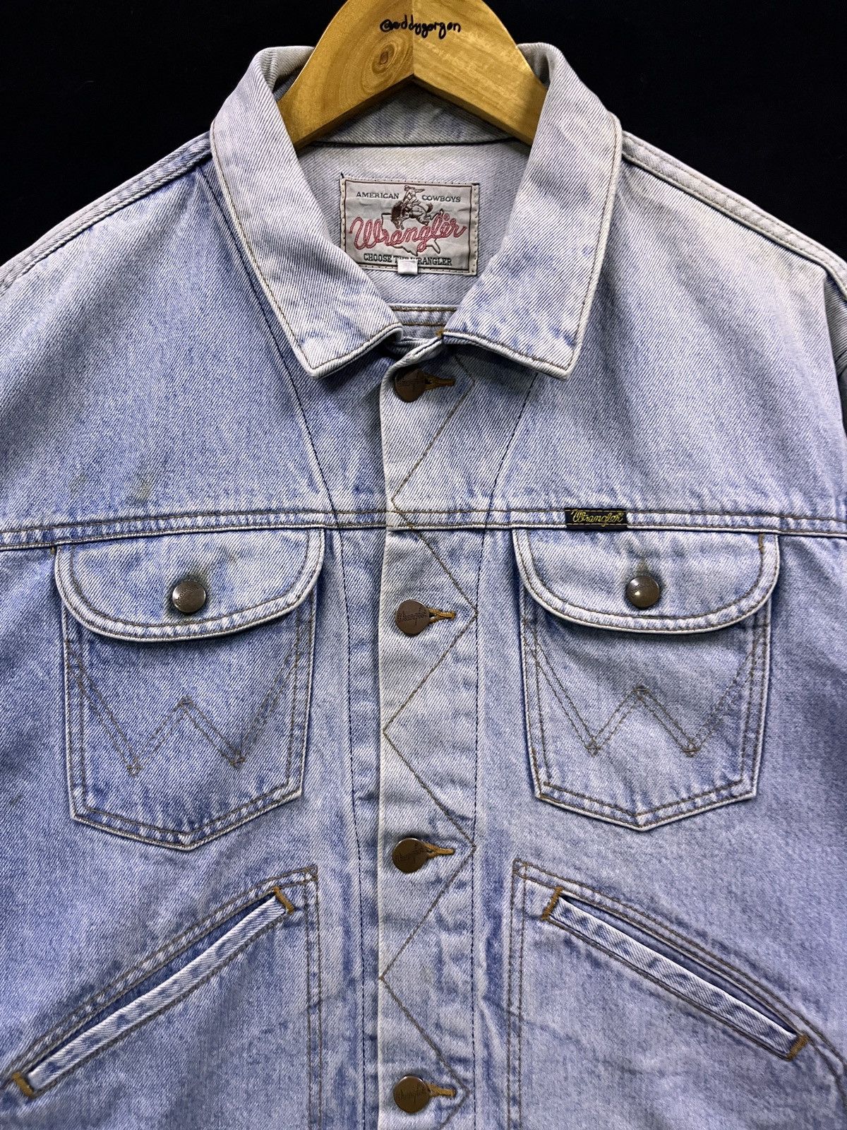 Wrangler VINTAGE 90s WRANGLER DENIM JACKET Size US L / EU 52-54 / 3 - 3 Thumbnail