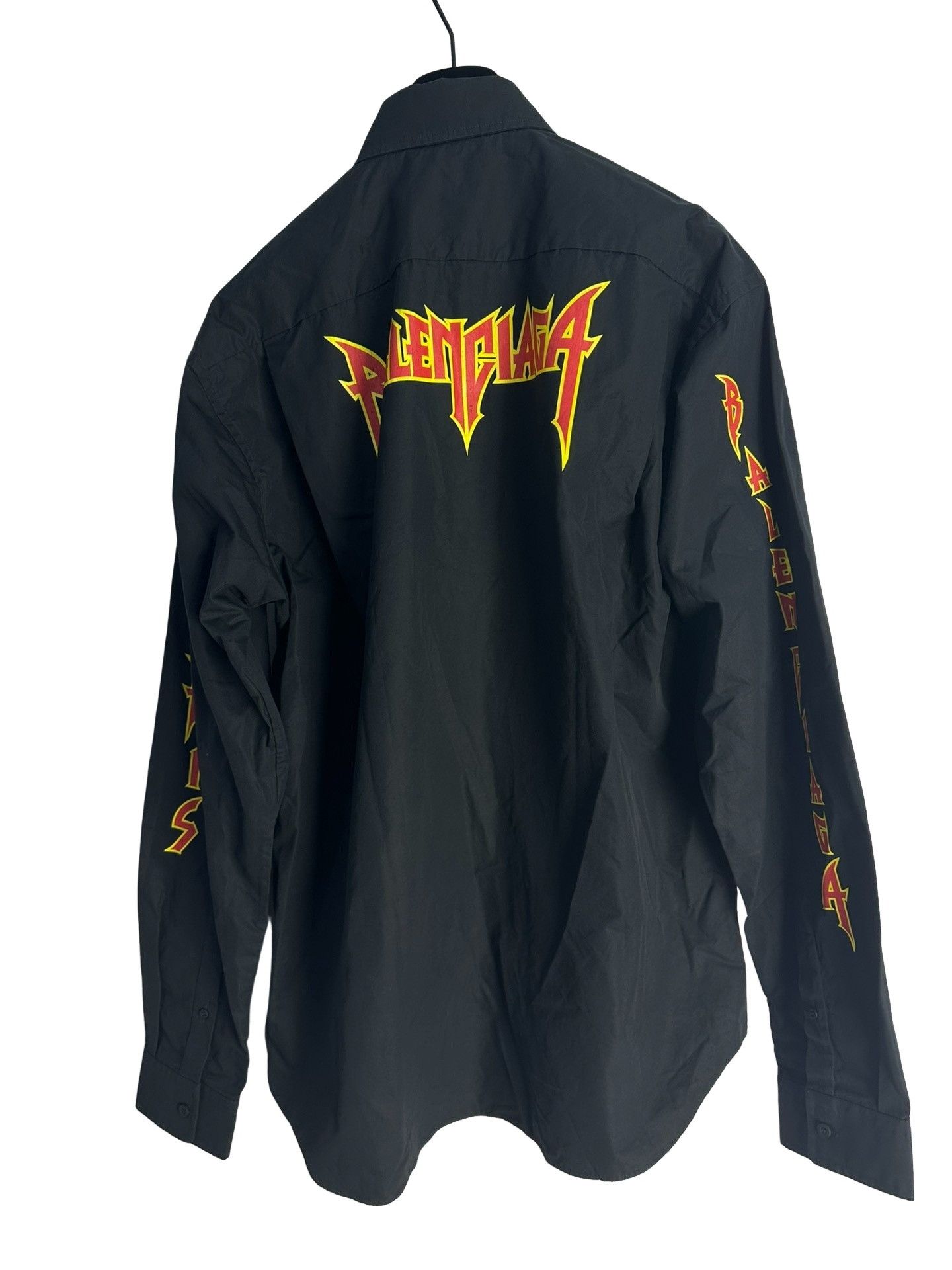 Balenciaga Balenciaga Metal Flame Logo Shirt 37/38 Size US S / EU 44-46 / 1 - 1 Thumbnail
