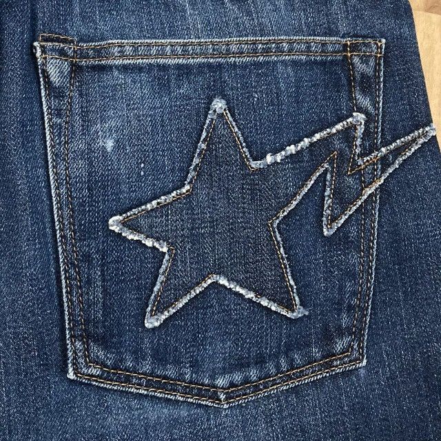 Bape BAPE STA LOGO Denim Pants a bathing ape star NIGO ★size S Size US 30 / EU 46 - 4 Thumbnail
