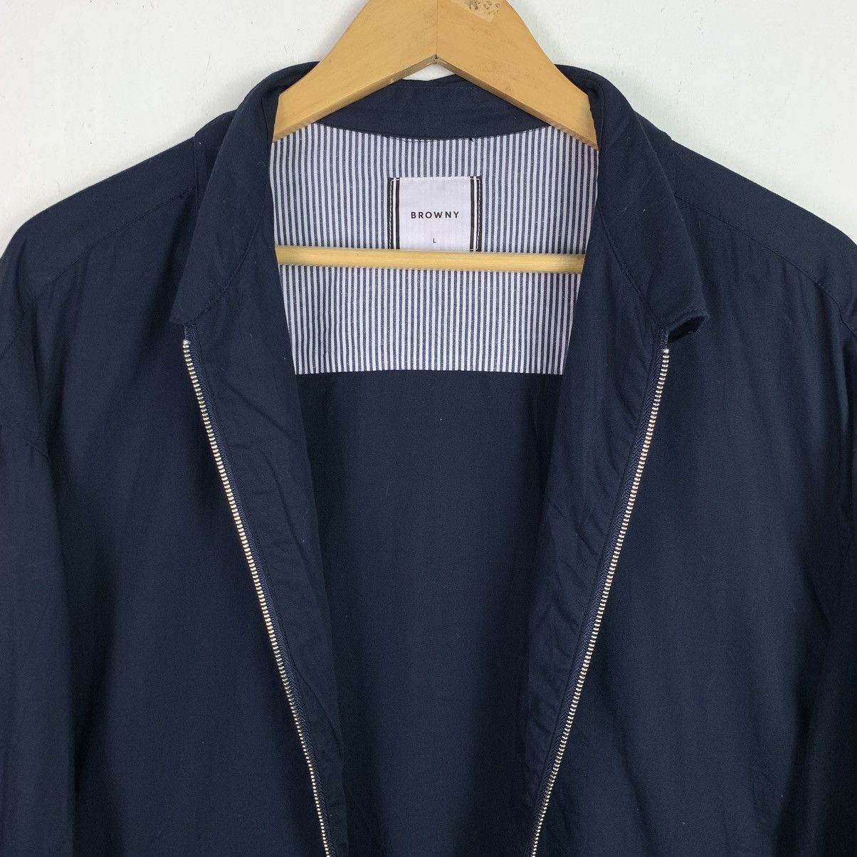 Japanese Brand Vintage Browny Full Zipper Light Jacket Size US L / EU 52-54 / 3 - 12 Thumbnail