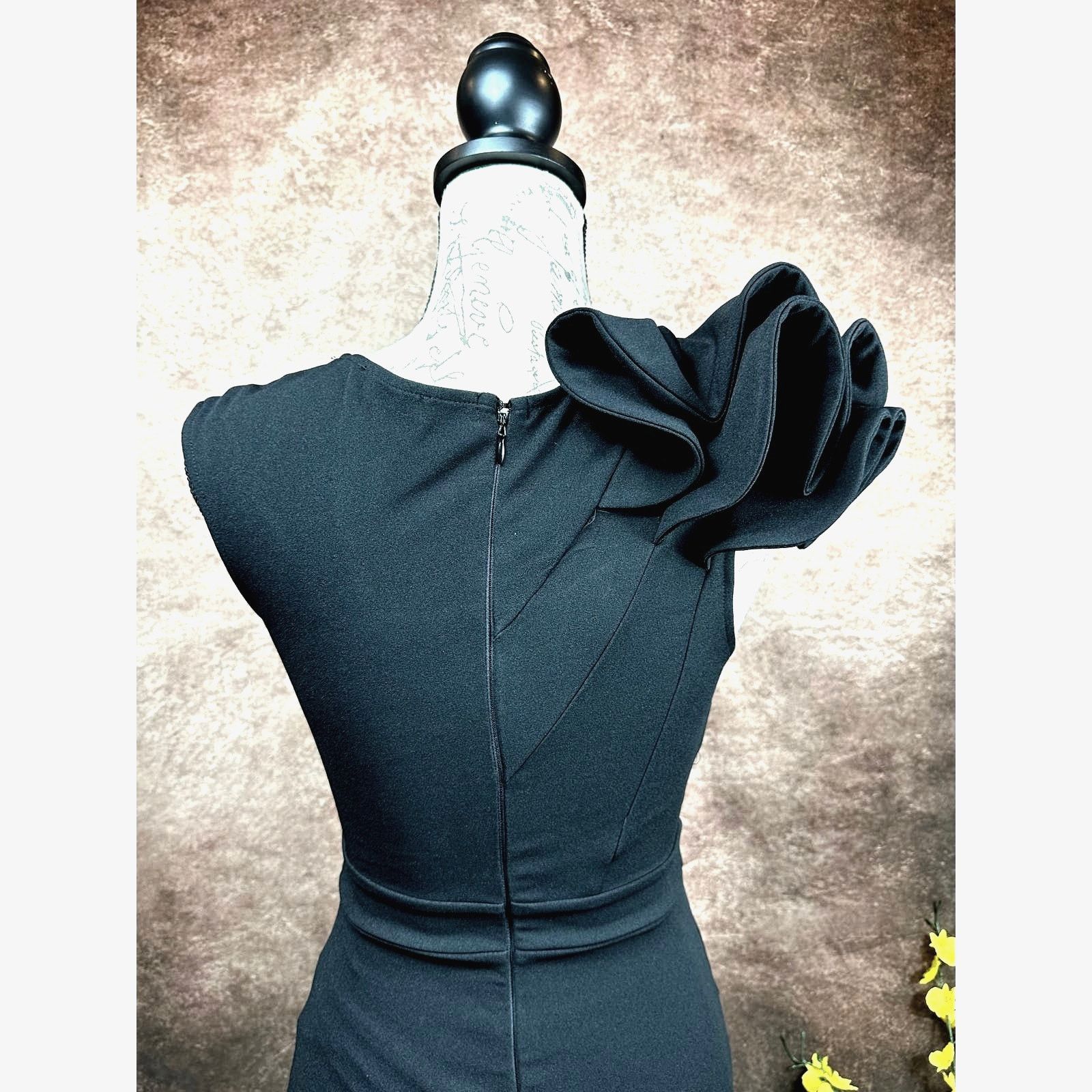 Other LuLu's Lucette Black Sleeveless Ruffled Mermaid Gown XS Size XS / US 0-2 / IT 36-38 - 14 Thumbnail