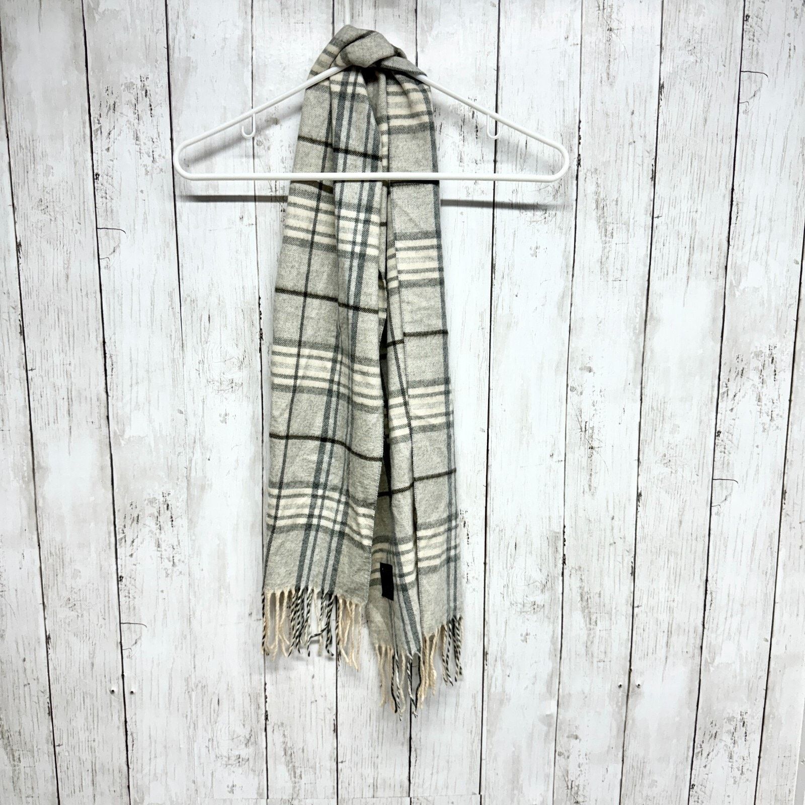Other Vtg Cashmink by V. Fraas Scarf Unisex Plaid Frayed End Size ONE SIZE - 3 Thumbnail
