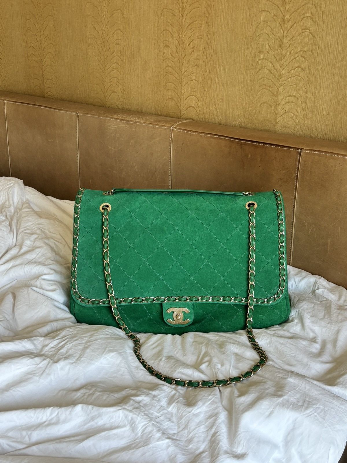Chanel Chanel X Pharrell Williams XXL Suede Flap Bag Green Size ONE SIZE - 1 Thumbnail