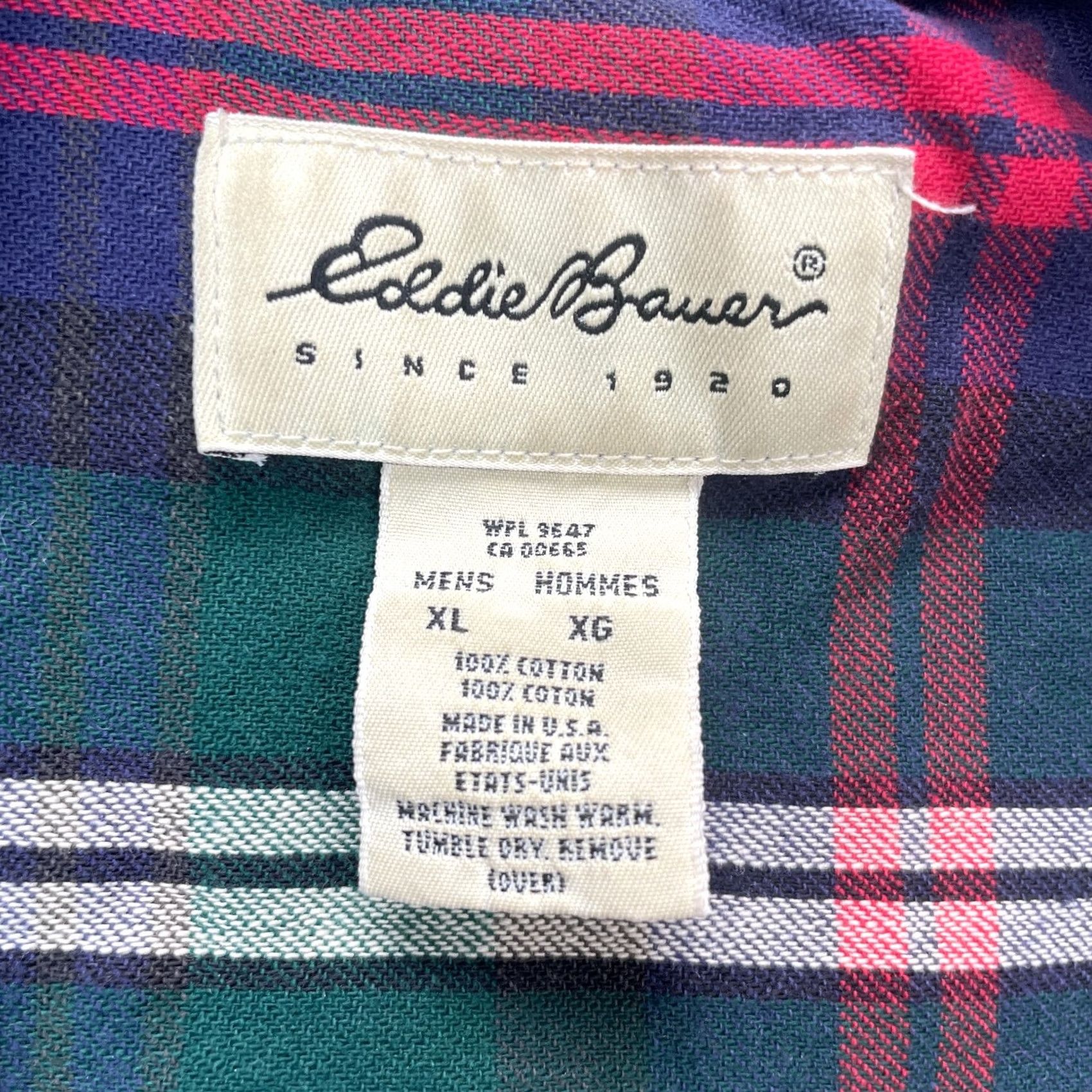 Eddie Bauer VTG Eddie Bauer Jacket Mens XL Denim Thrashed Grunge 90s Plaid Bomber Jacket Blue Size US XL / EU 56 / 4 - 4 Thumbnail