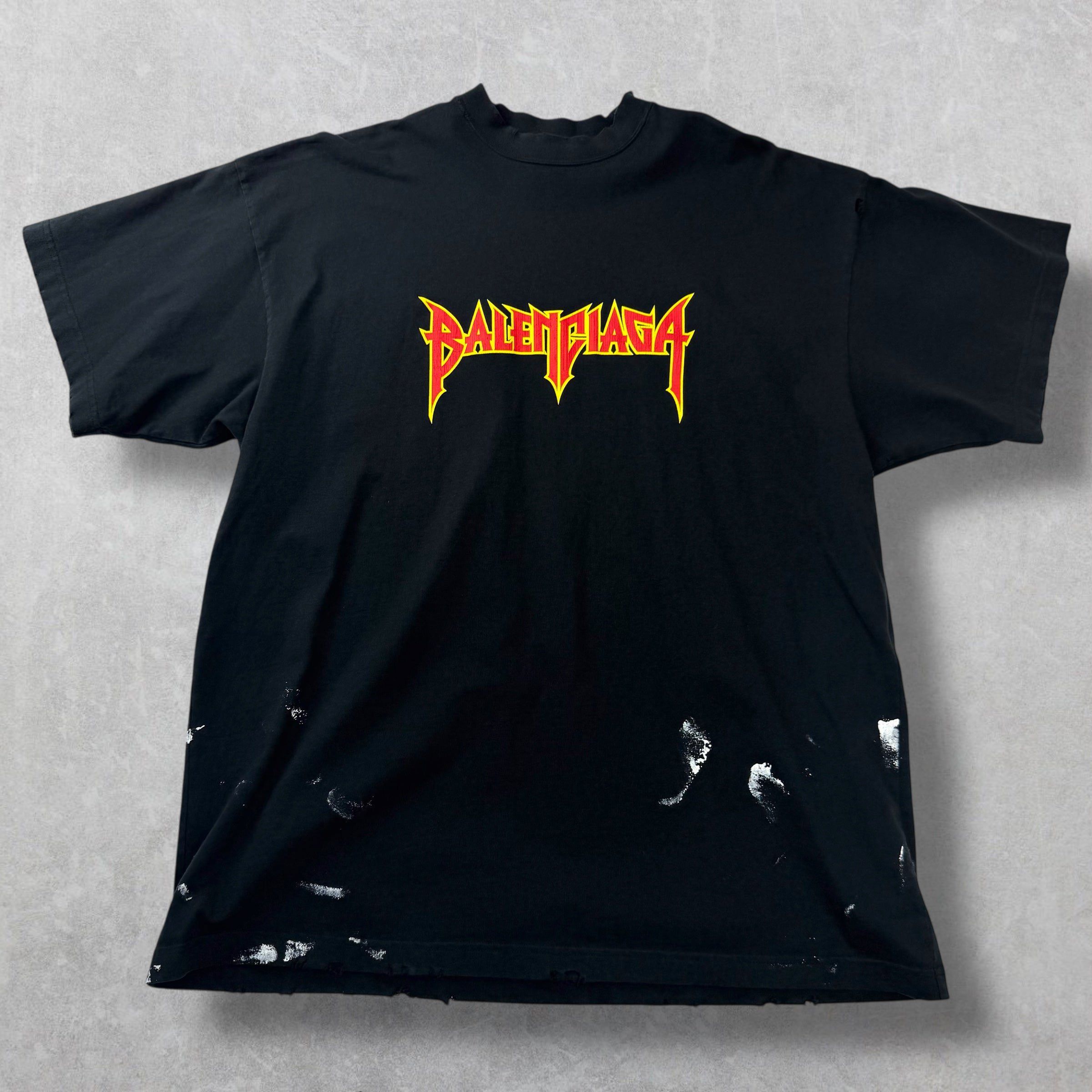 Balenciaga Balenciaga Metal Paint Black Tee 1 (L) Size US L / EU 52-54 / 3 - 1 Thumbnail