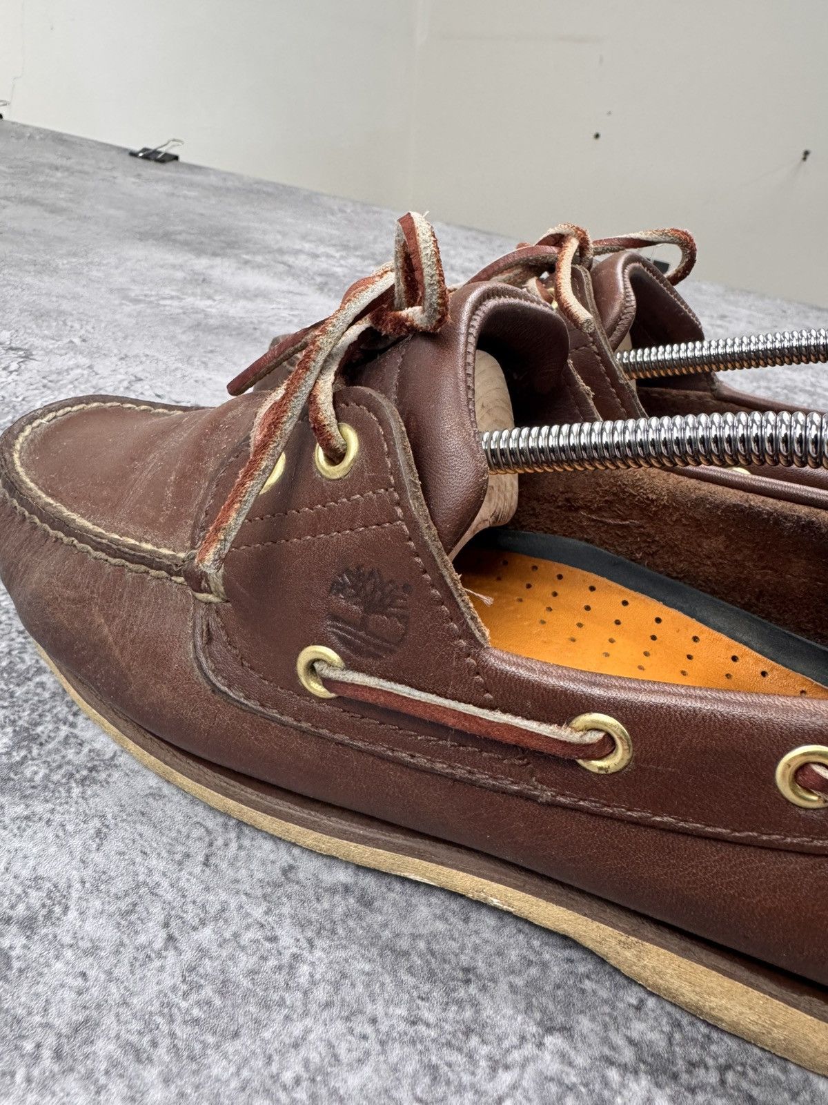 Timberland Timberland Boat Shoes Brown Leather Men Size 42 Size US 9 / EU 42 - 6 Thumbnail