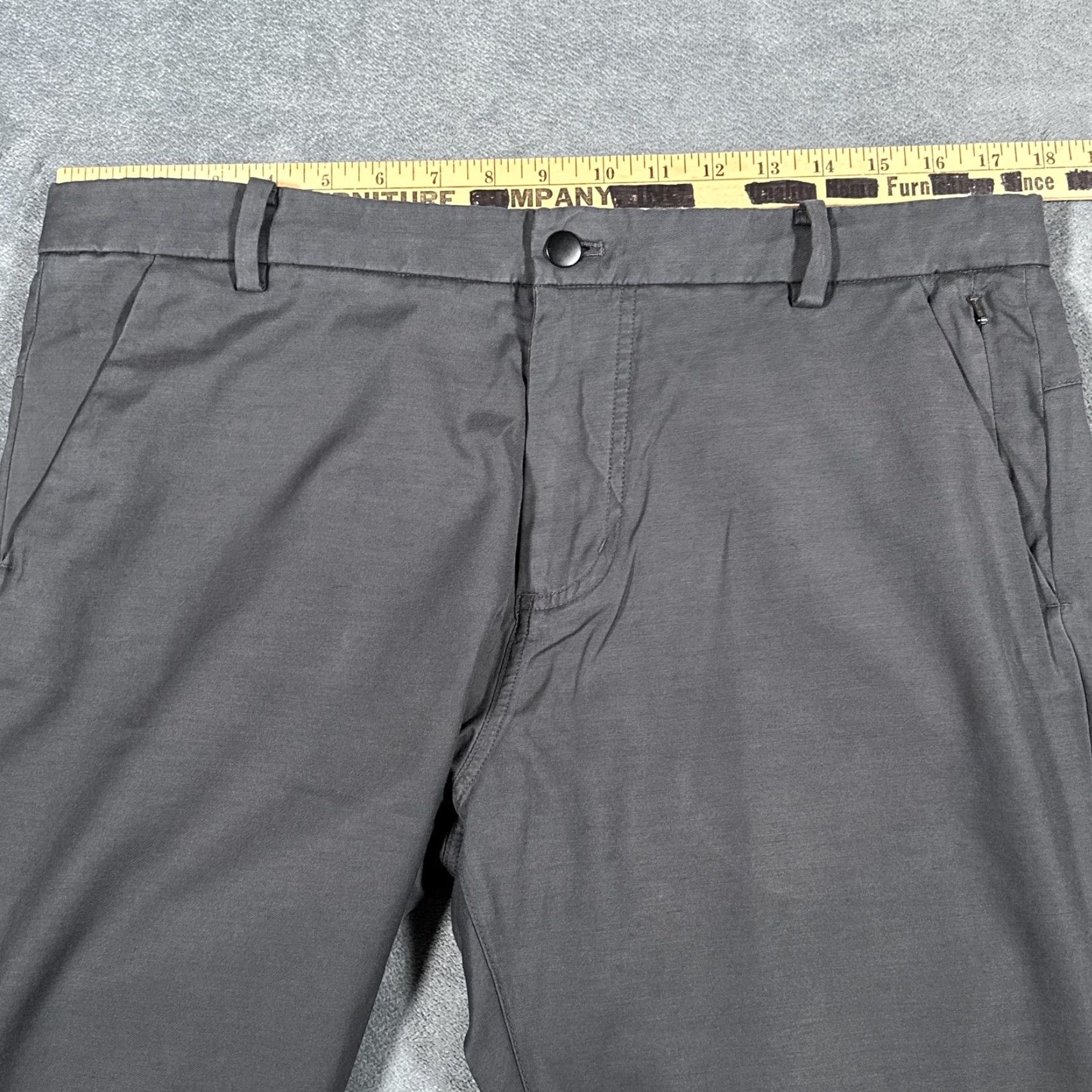 Lululemon LULULEMON Commission Chino Pants Mens 36 Charcoal Gray Stretch Zip Pocket Casual Size US 36 / EU 52 - 6 Thumbnail