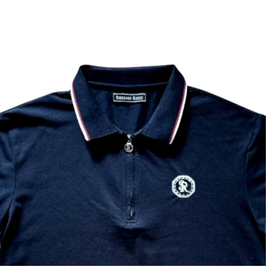 Stefano Ricci Stefano Ricci Navy Blue Polo Shirt | Size M Size US M / EU 48-50 / 2 - 3 Thumbnail