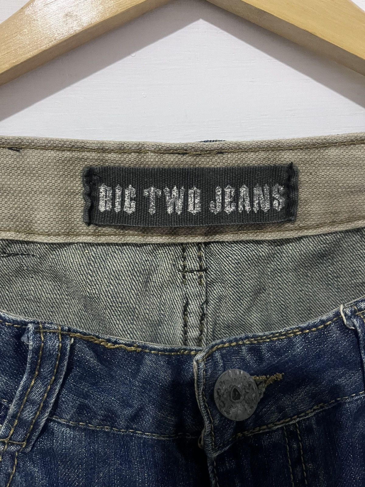 Isamu Katayama Backlash Vintage Y2K Biker Jeans", "Distressed Faded Denim" Size US 32 / EU 48 - 8 Thumbnail