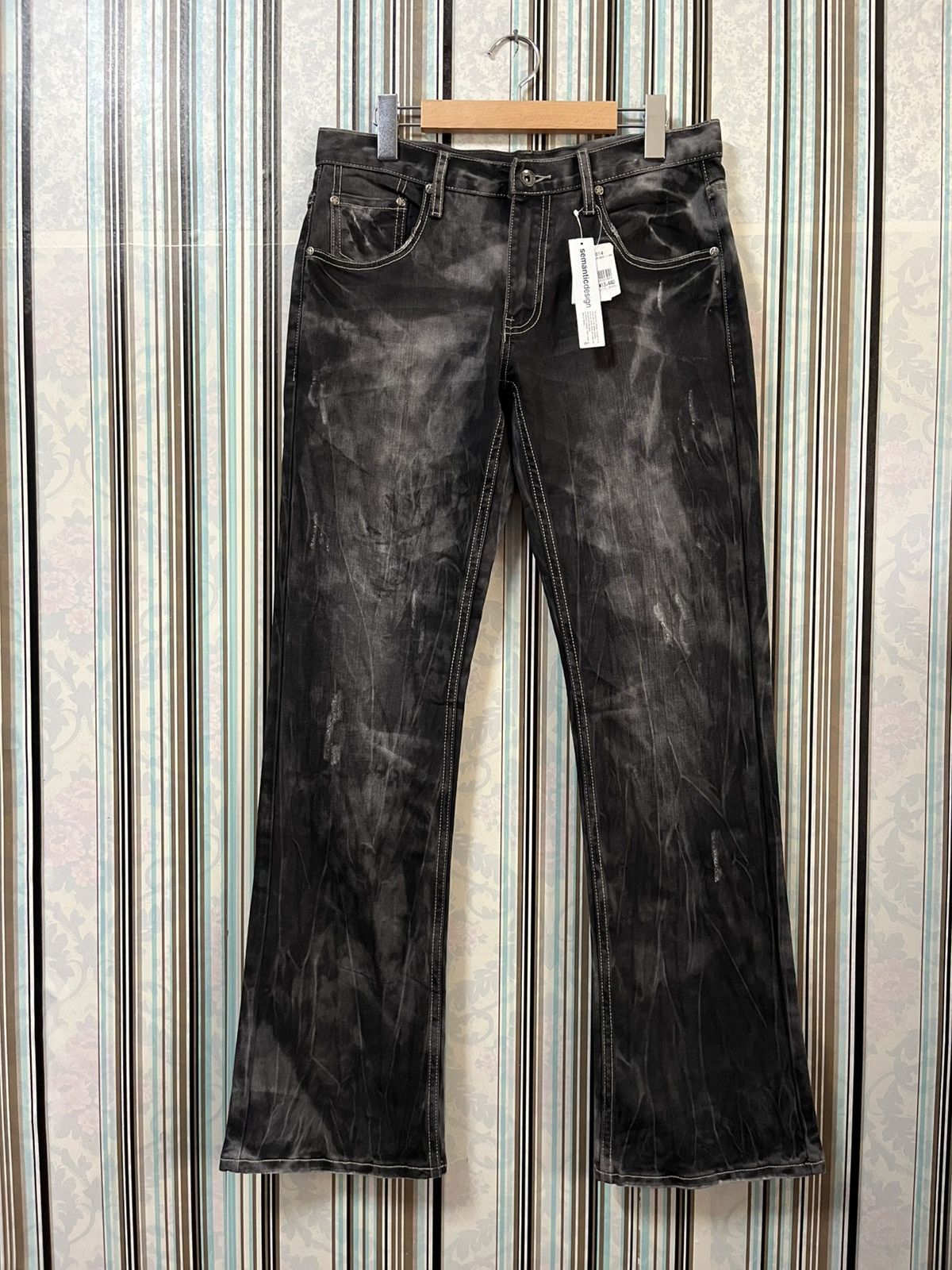 semanticdesign 1990s flared smoked wash stud #I2 Size US 30 / EU 46 - 1 Thumbnail
