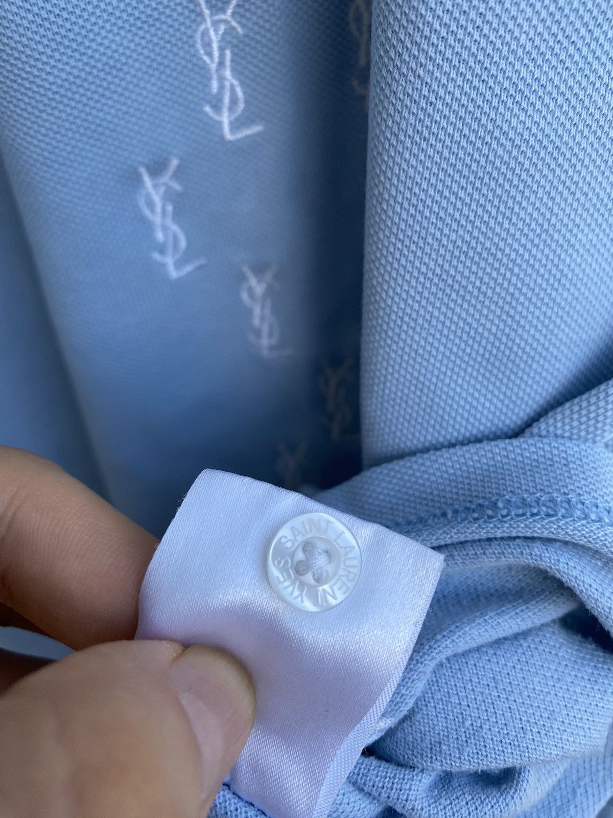 Yves Saint Laurent Monogram YSL Polo Blue YSL T-shirt YSL Shirt Size US XL / EU 56 / 4 - 8 Thumbnail