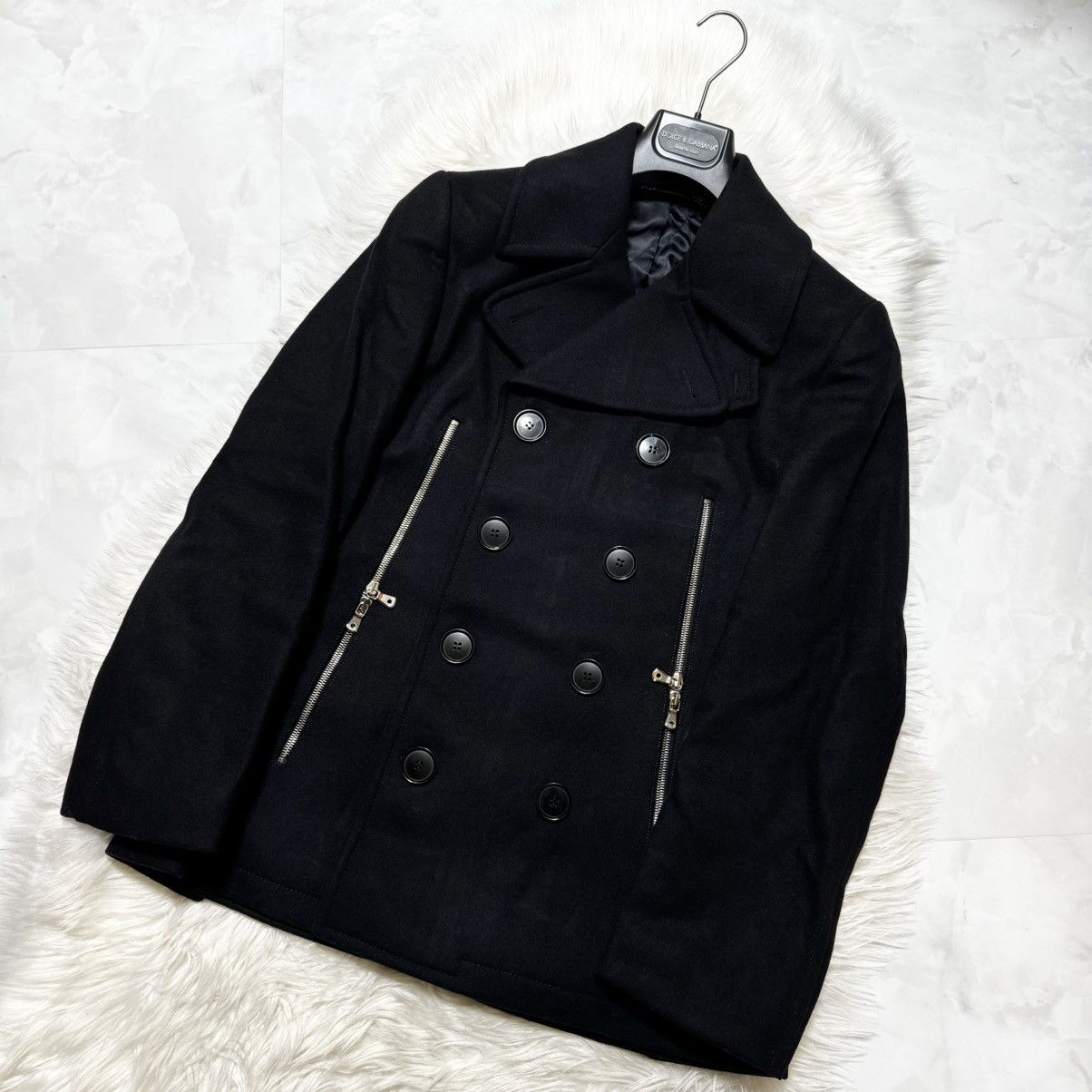 Dolce & Gabbana Dolce & Gabbana runway W-ZIP Melton peacoat black 46 Size US S / EU 44-46 / 1 - 3 Thumbnail