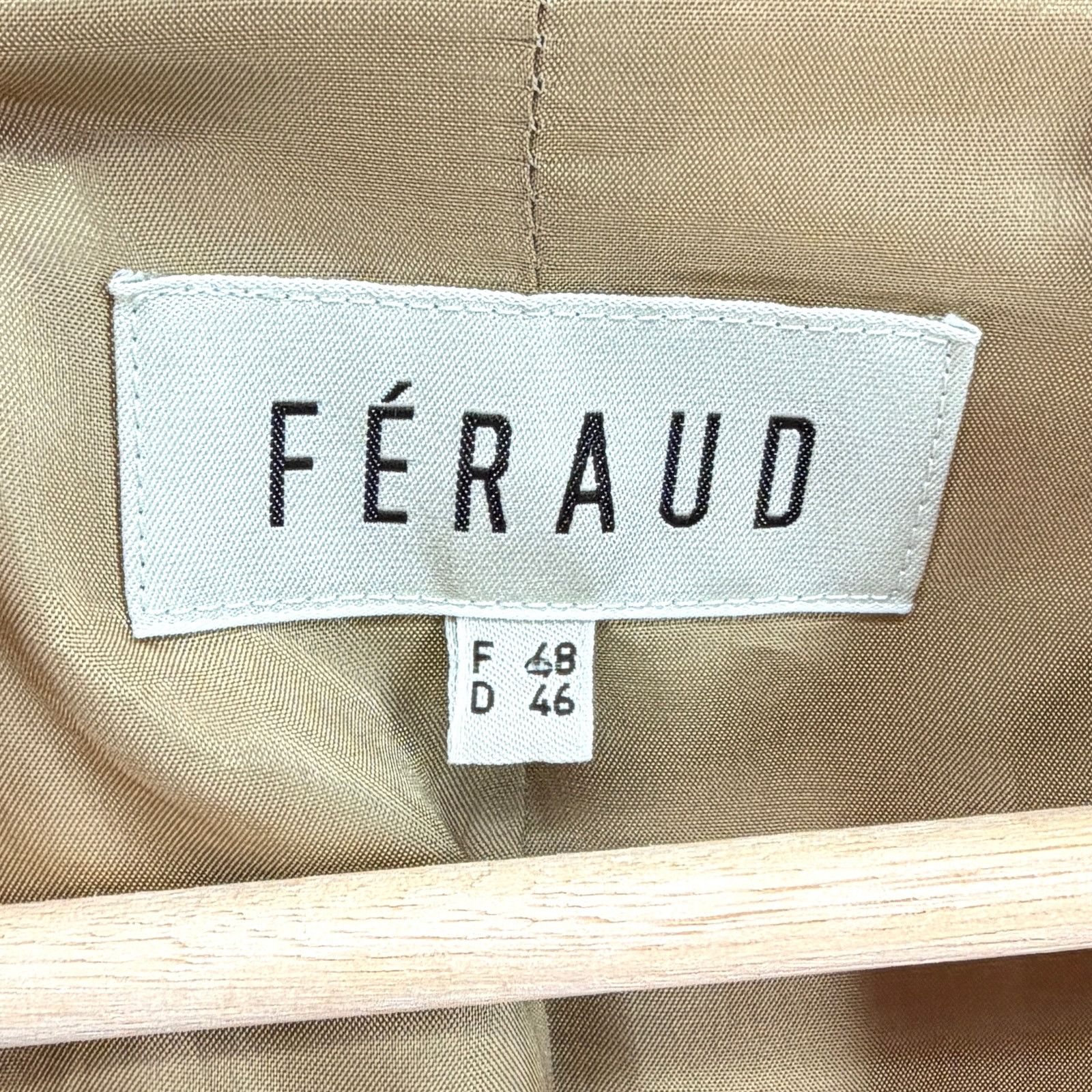 Louis Feraud Vintage 90s Féraud Beige Tailored 100% Wool Blazer Size XL / US 12-14 / IT 48-50 - 7 Thumbnail