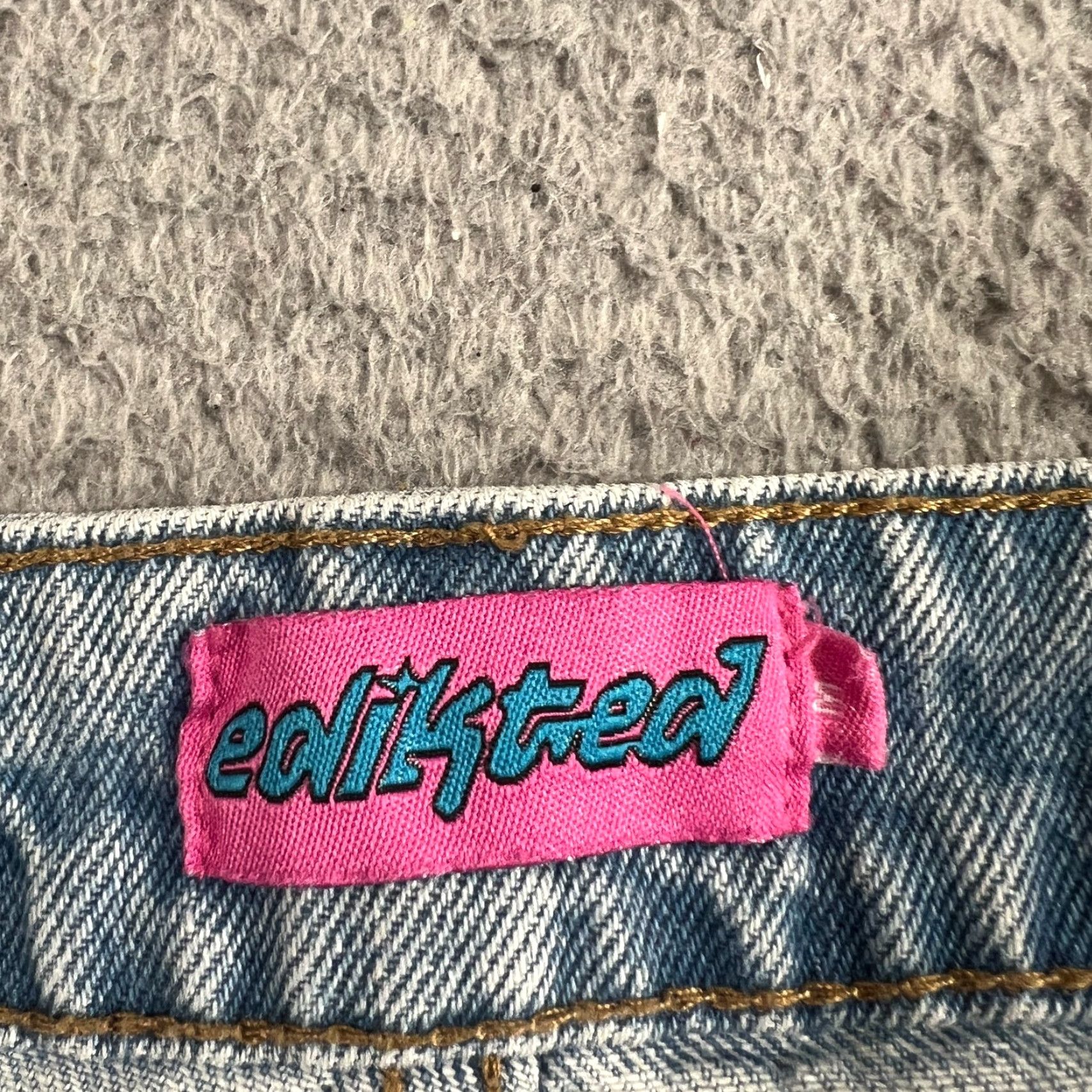 Vintage Edikted Jeans Womens M Medium Blue Mid Rise Wide-Leg Denim Size 32" / US 10 / IT 46 - 6 Thumbnail