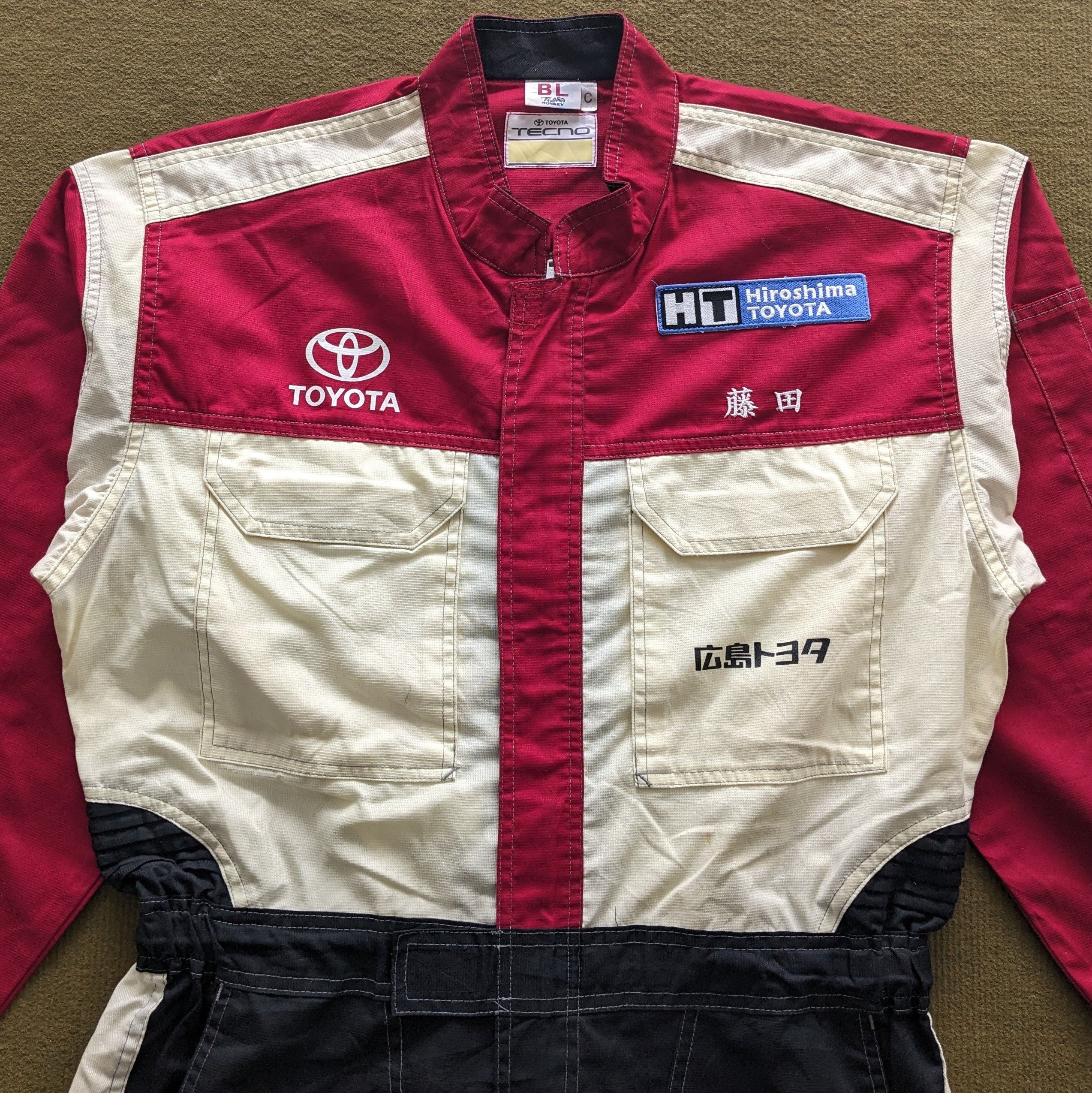 Other Vintage TOYOTA Racing Team Workwear Coverall Jacket Size US L / EU 52-54 / 3 - 4 Thumbnail