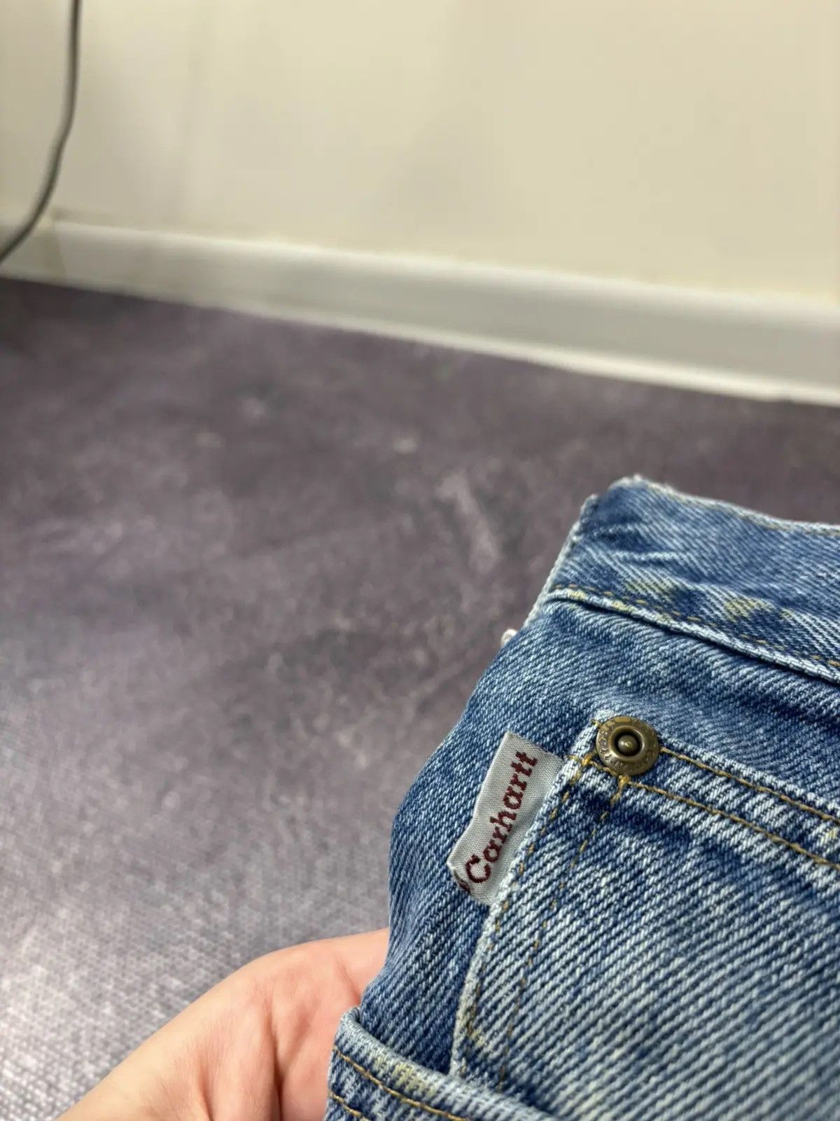 Carhartt × Vintage Vintage Carhartt Relaxed Fit Blue Hype Denim Baggy Jeans Size US 38 / EU 54 - 8 Thumbnail