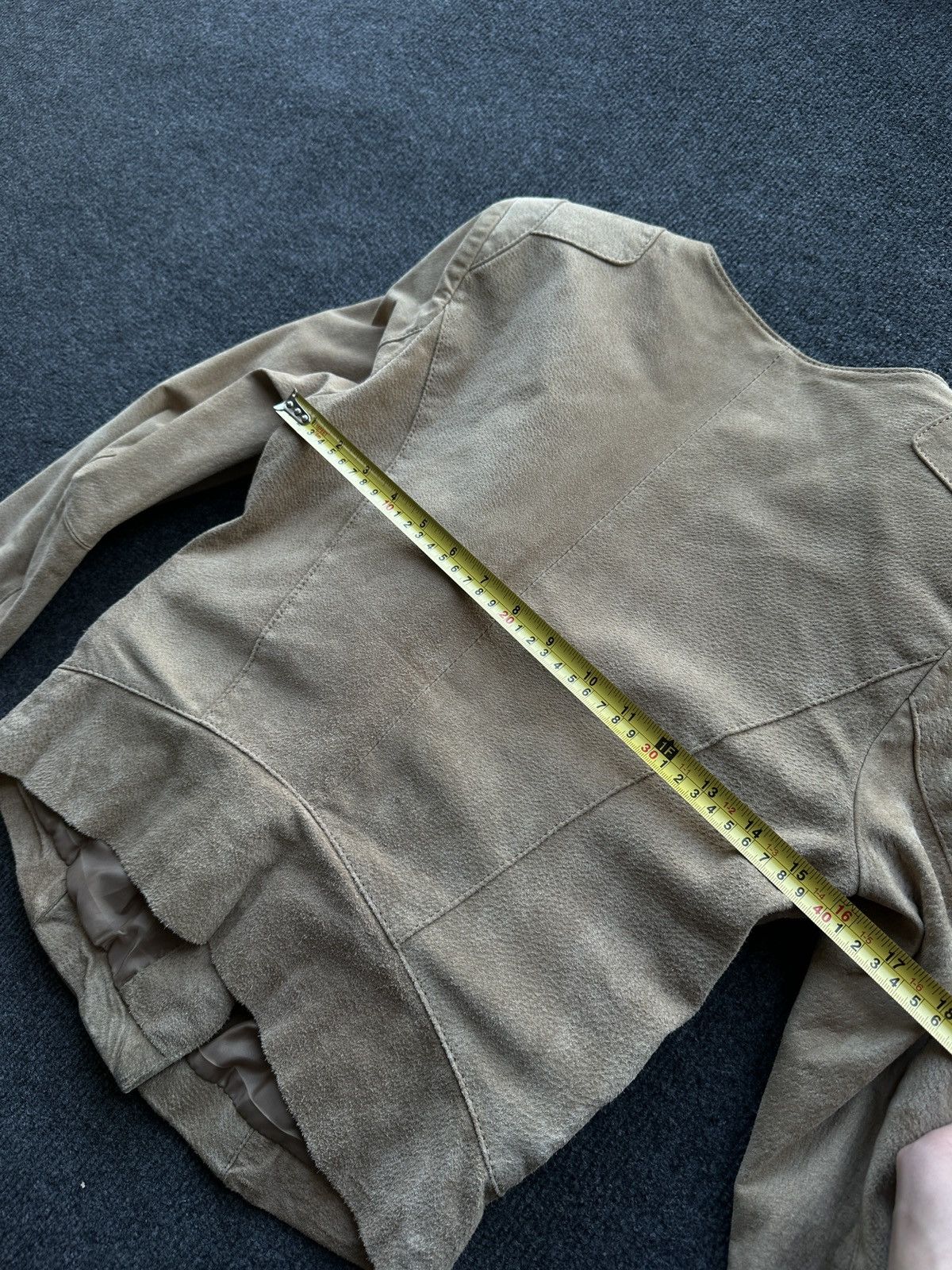 Other 🚨Y2K RICK OWENS TYPE DIRTY SLIM FIT ZIP LEATHER JACKET Size S / US 4 / IT 40 - 13 Thumbnail