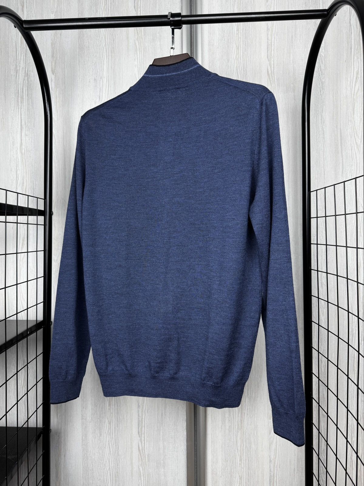 Pal Zileri Pal Zileri 1/3 zip pure wool pullover sweater Size US M / EU 48-50 / 2 - 7 Thumbnail