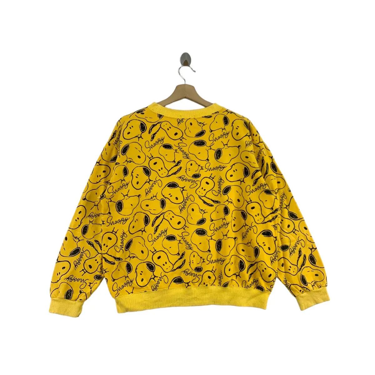Peanuts Vintage SNOOPY PEANUTS Character Overprint Yellow Sweatshirt Size M / US 6-8 / IT 42-44 - 4 Thumbnail