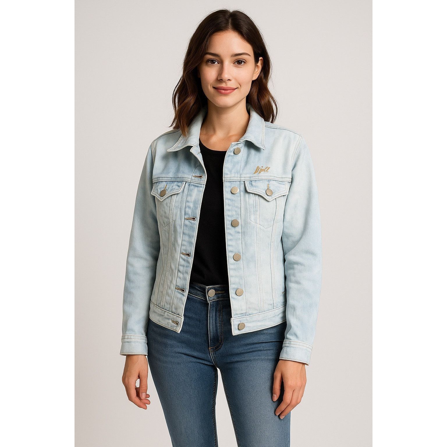J. Jill Hand Dyed Light Wash Stretch Denim Jacket J. Jill LP Petite Size L / US 10 / IT 46 - 1 Thumbnail