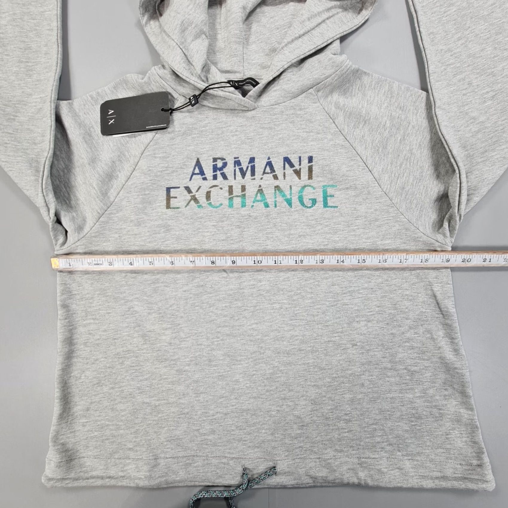 Armani Exchange Armani Exchange Womens Hoodie Grey Small Pullover Cotton Logo Regular Fit - City, Logo, Sports Size S / US 4 / IT 40 - 7 Thumbnail