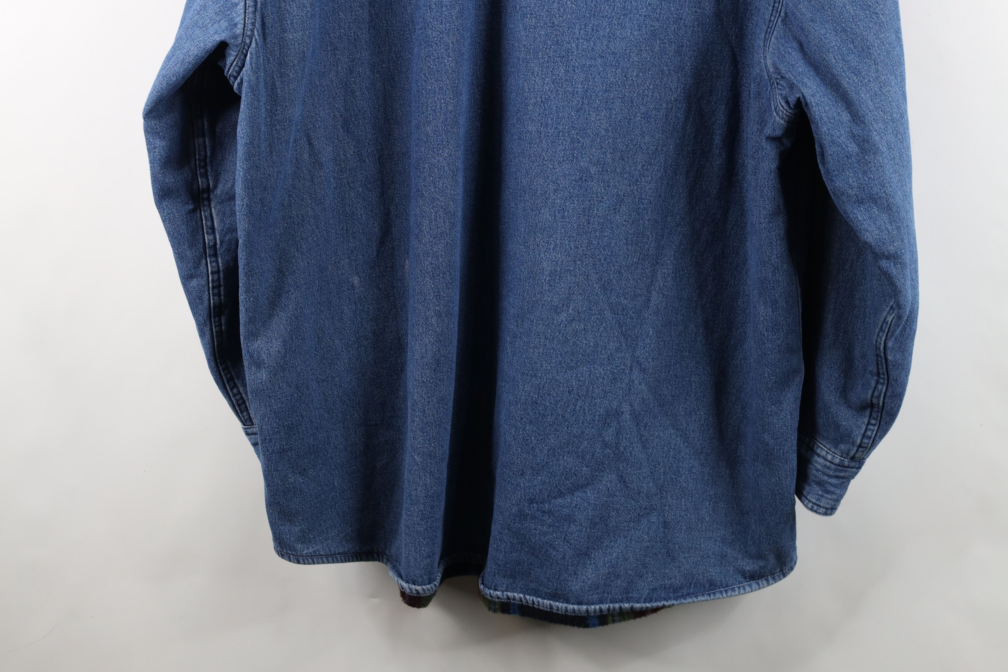 Vintage Vintage Streetwear Lined Denim Button Shirt Jacket Jac Shirt Size US XL / EU 56 / 4 - 14 Thumbnail