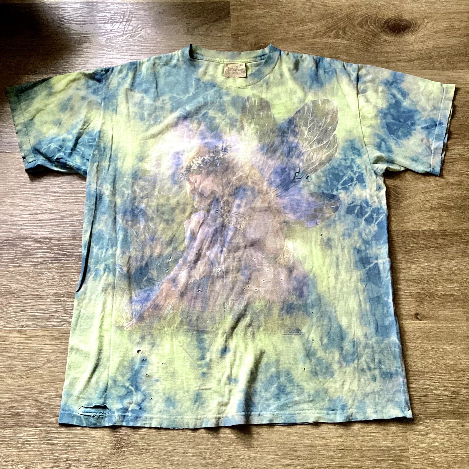 The Mountain Green Distressed Tie Dye Hippie Fairy Tee- Size XL Size US XL / EU 56 / 4 - 1 Thumbnail