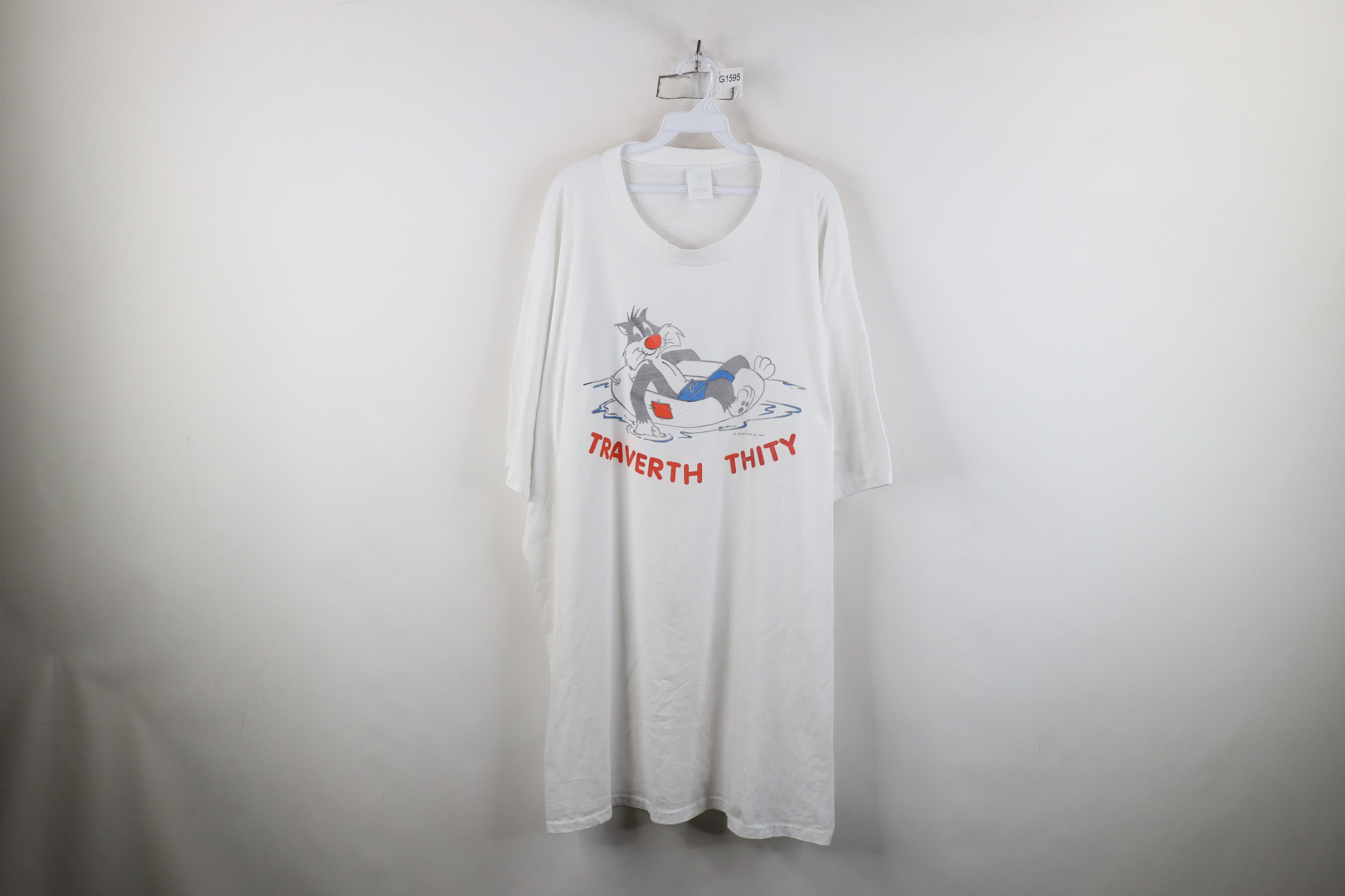 Vintage Vintage 80s Looney Tunes City Michigan Night Gown Shirt Size ONE SIZE - 1 Thumbnail